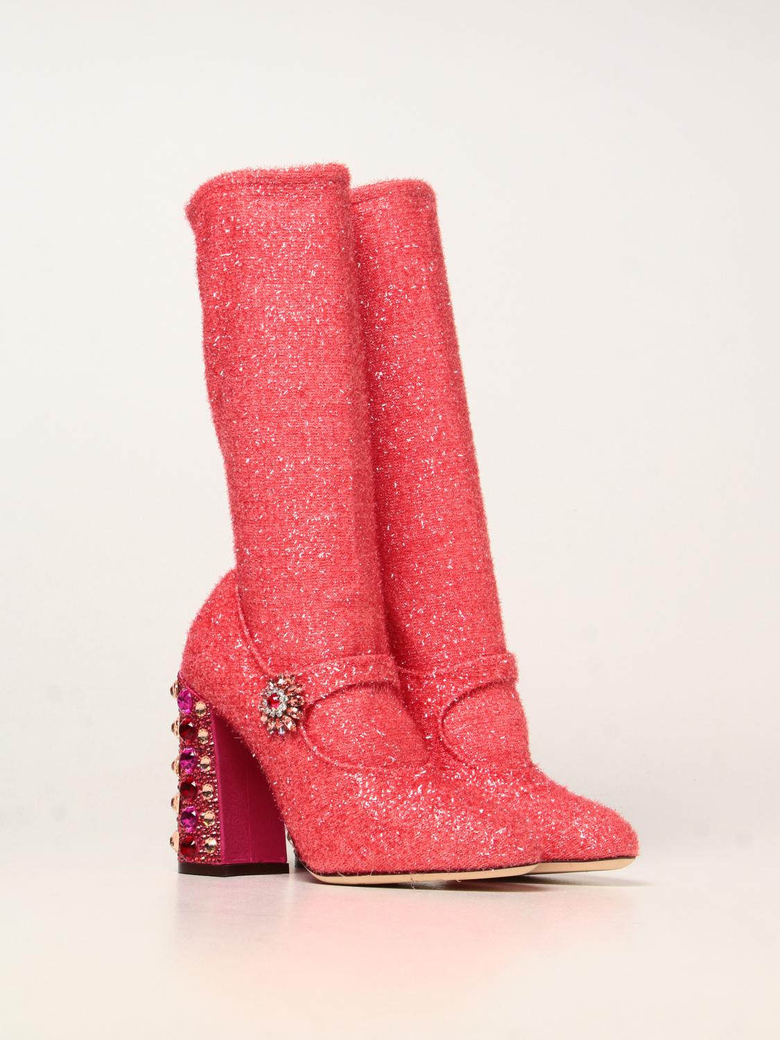 Dolce & Gabbana Jewel Embellished Lycra Ankle Boots