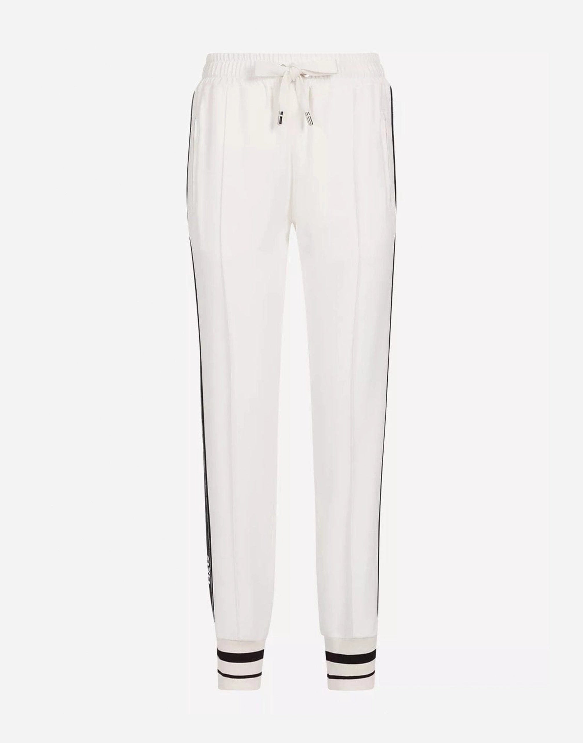 Dolce & Gabbana White Nylon Jogger Sweatpants Pants