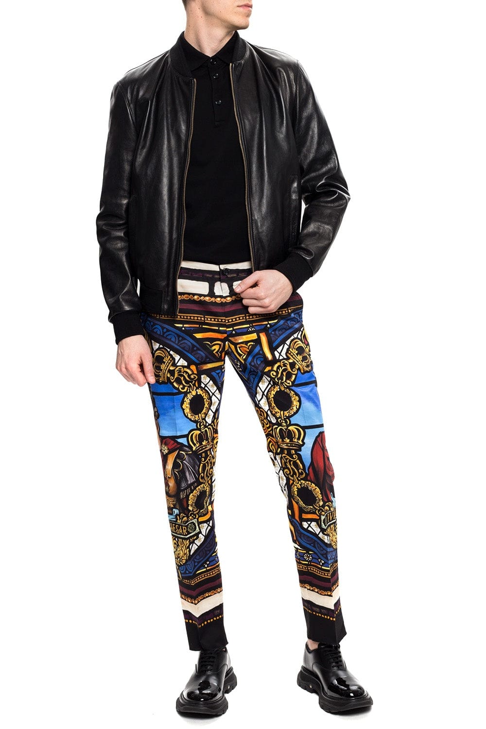 Dolce & Gabbana Julias Ceasar Print Tailored Trousers