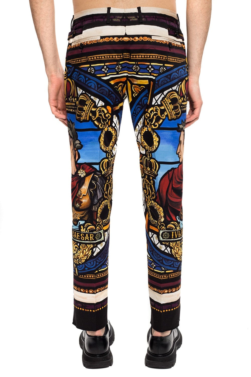 Dolce & Gabbana Julias Ceasar Print Tailored Trousers