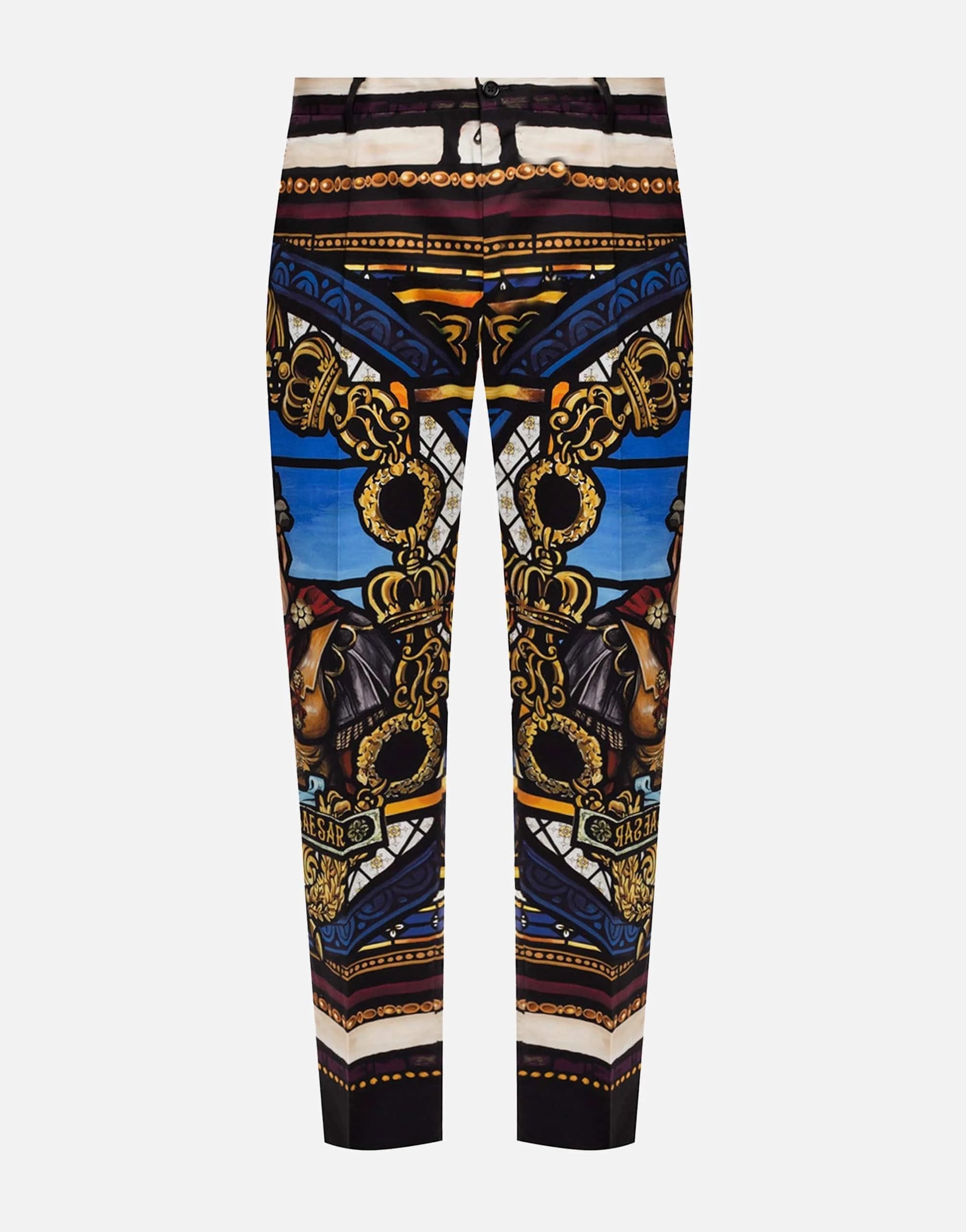 Dolce & Gabbana Julias Ceasar Print Tailored Trousers