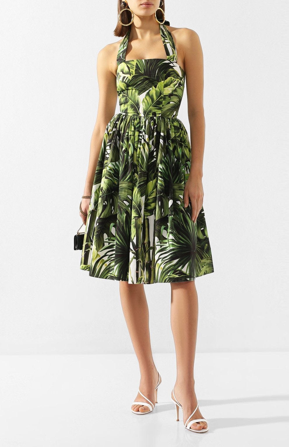 Dolce & Gabbana Jungle Print Halterneck Dress