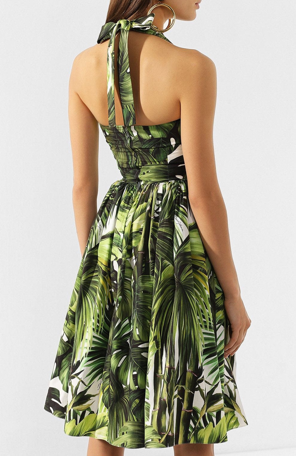 Dolce & Gabbana Jungle Print Halterneck Dress