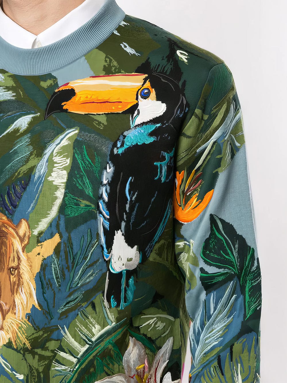 Dolce & Gabbana Jungle Print Silk Sweatshirt