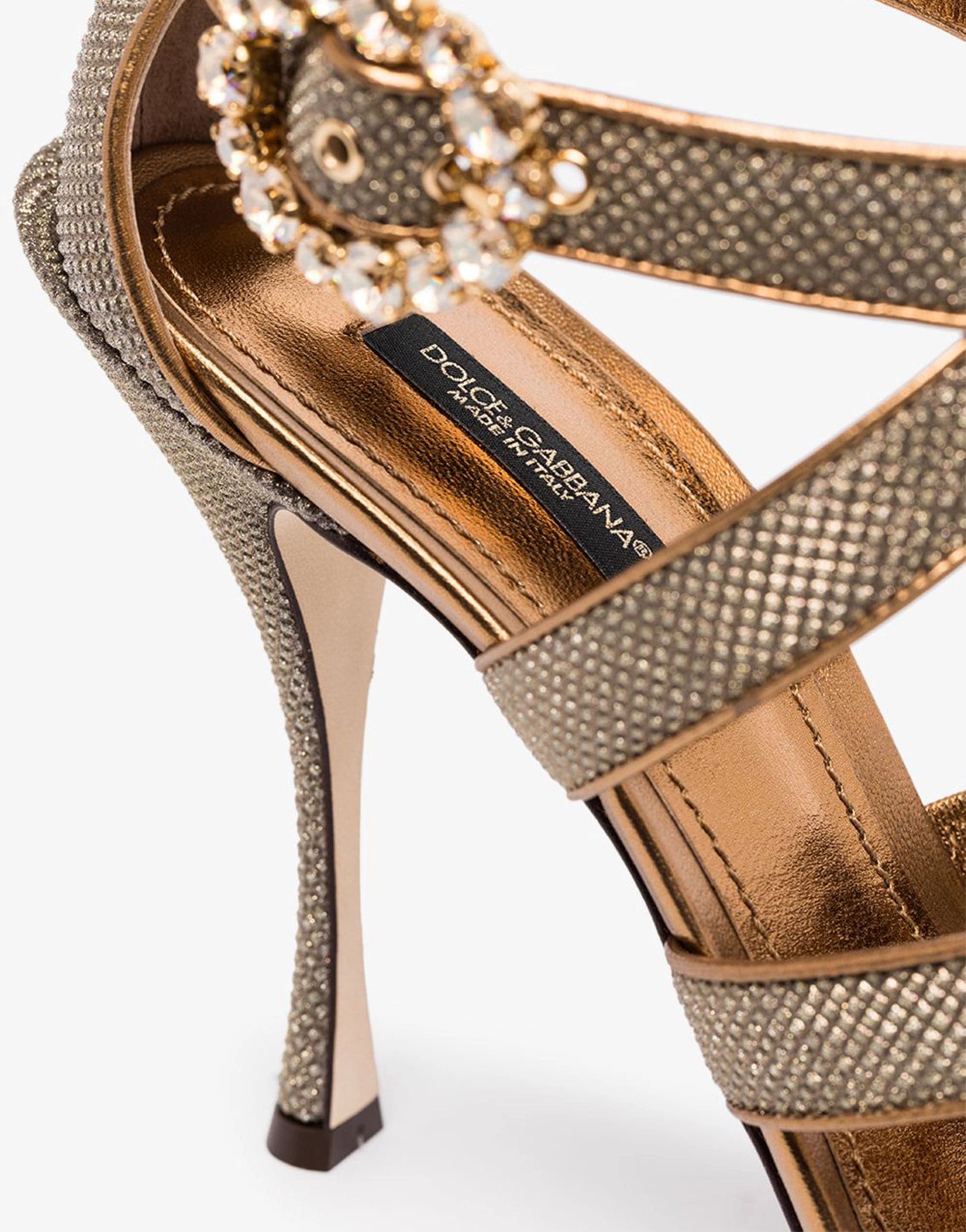 Dolce & Gabbana Keira 105mm Glitter-Effect Sandals - alternate view