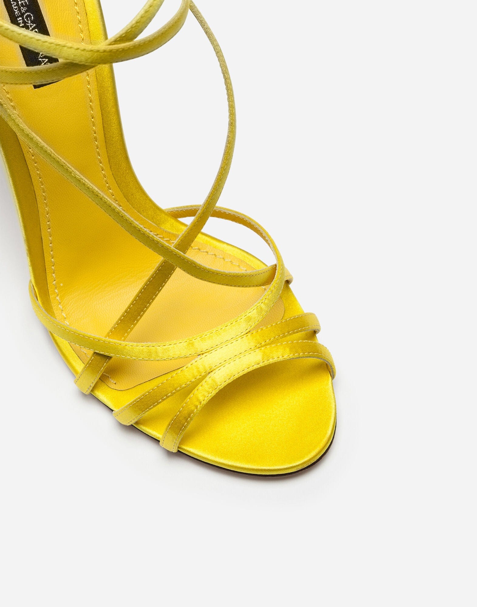 Dolce & Gabbana Keira Hand-Embroidered Butterfly Satin Sandals