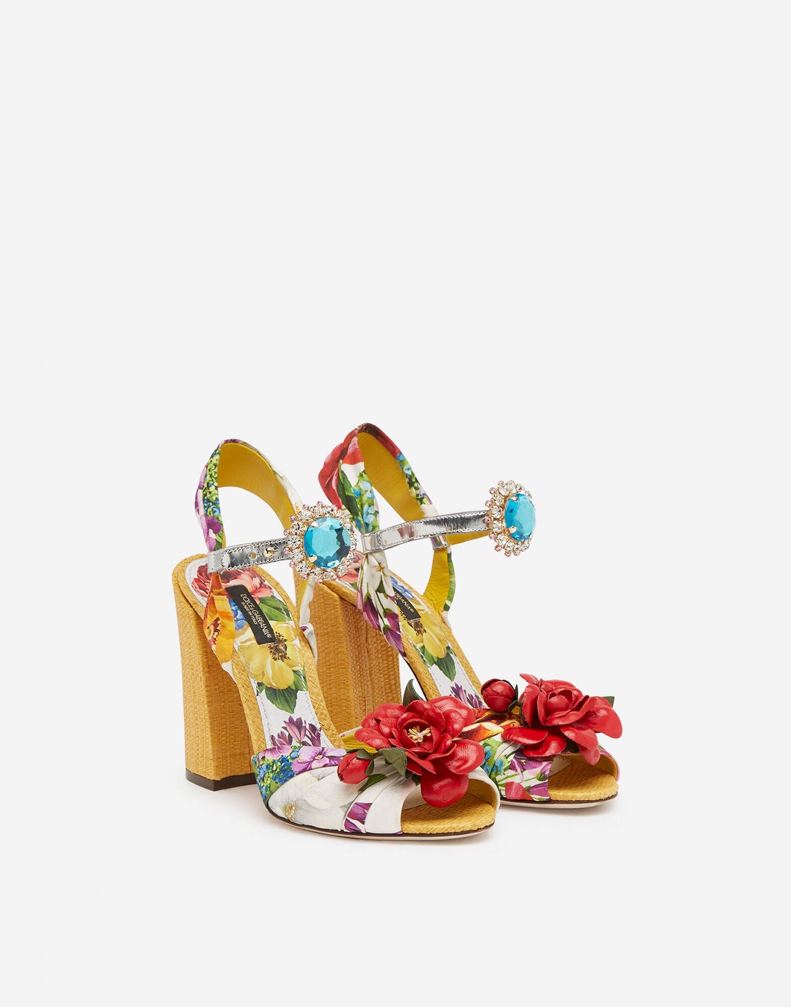 Dolce & Gabbana Keira Twill Silk Sandals
