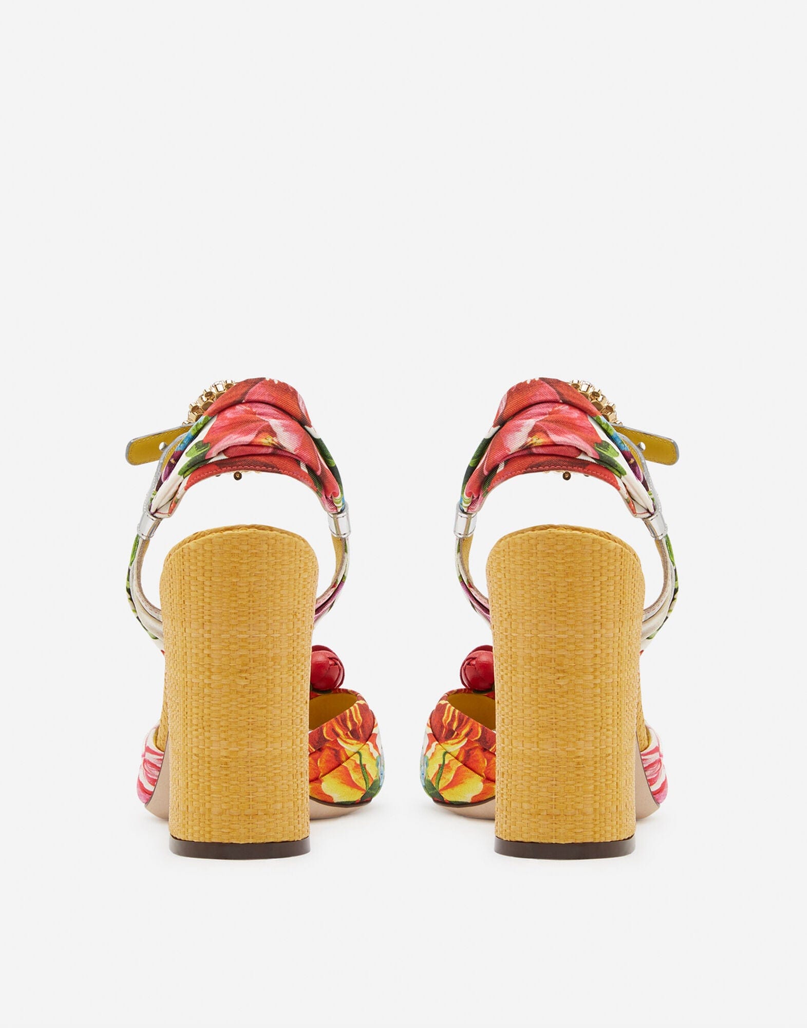 Dolce & Gabbana Keira Twill Silk Sandals