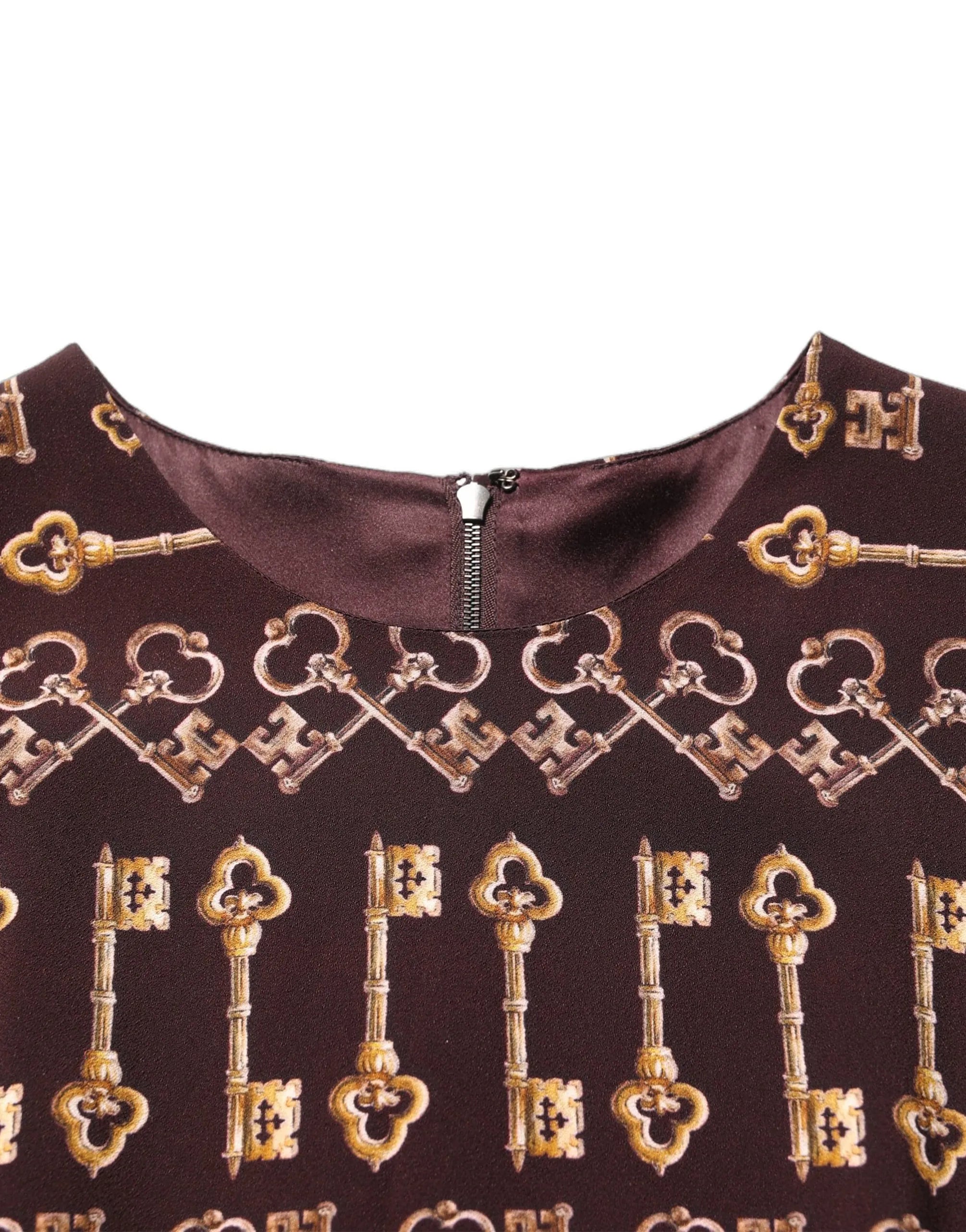 Dolce & Gabbana Key Print Sleeveless Sheath Dress