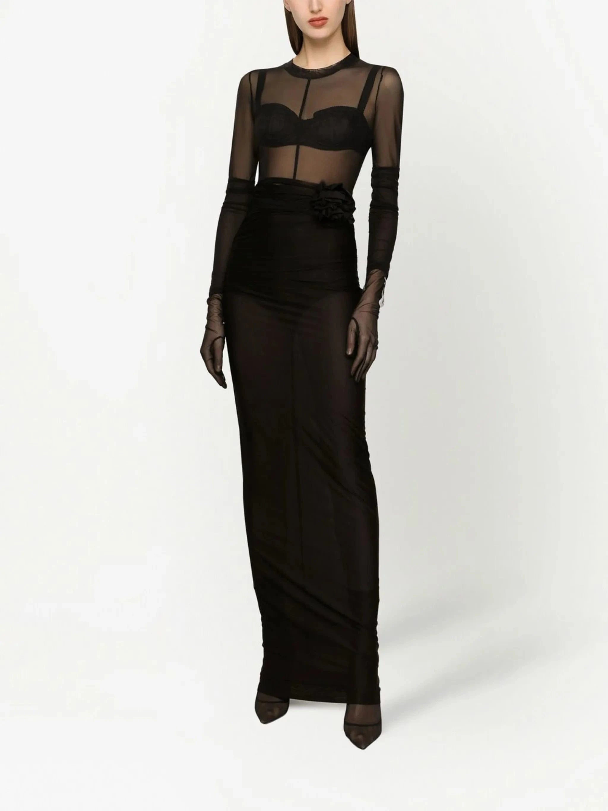 Dolce & Gabbana KIM DOLCE&GABBANA Tulle Crop Top