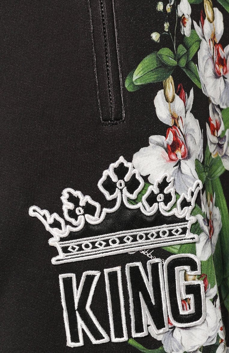 Dolce & Gabbana King Embroidery Floral Sweatpants