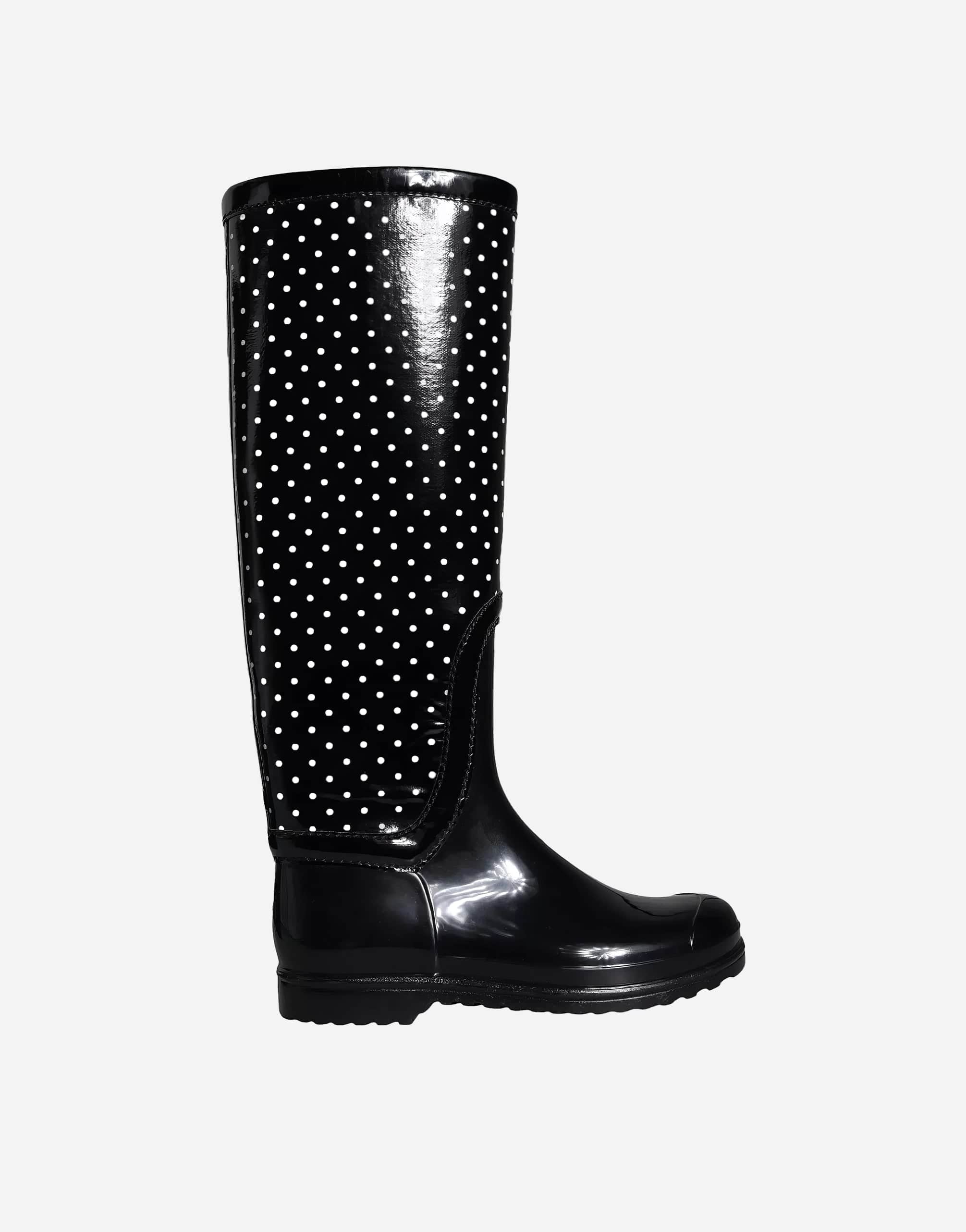 Dolce & Gabbana Knee-High Polka Dot Rain Boots