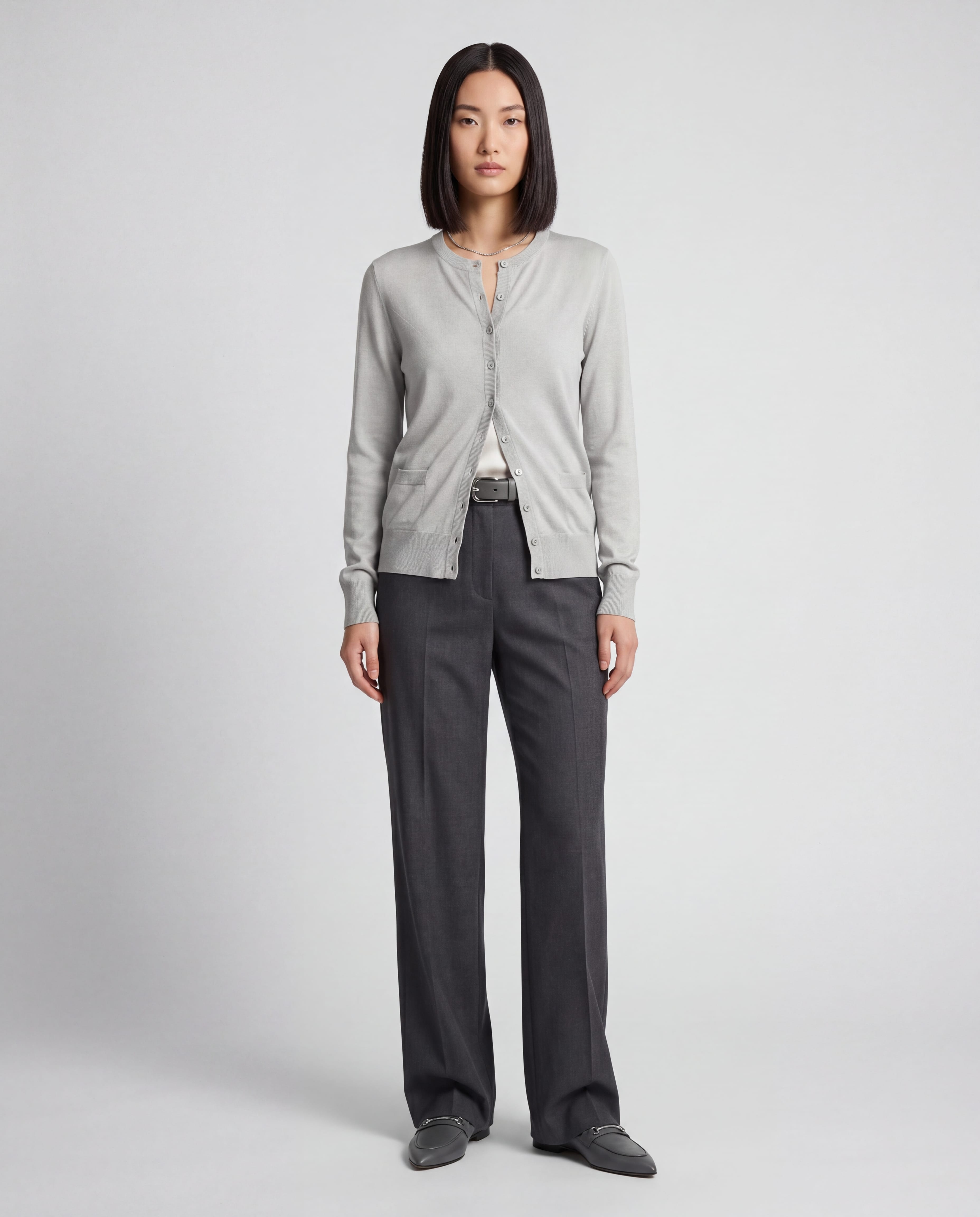 Strick-Cardigan mit Knöpfen - alternate view