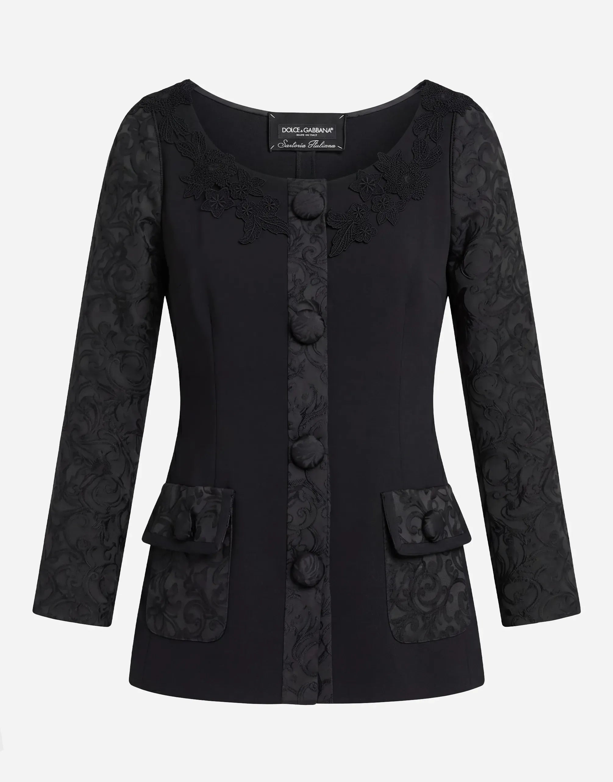 Dolce & Gabbana Dolce & Gabbana Lace Detail Jacquard Jacket