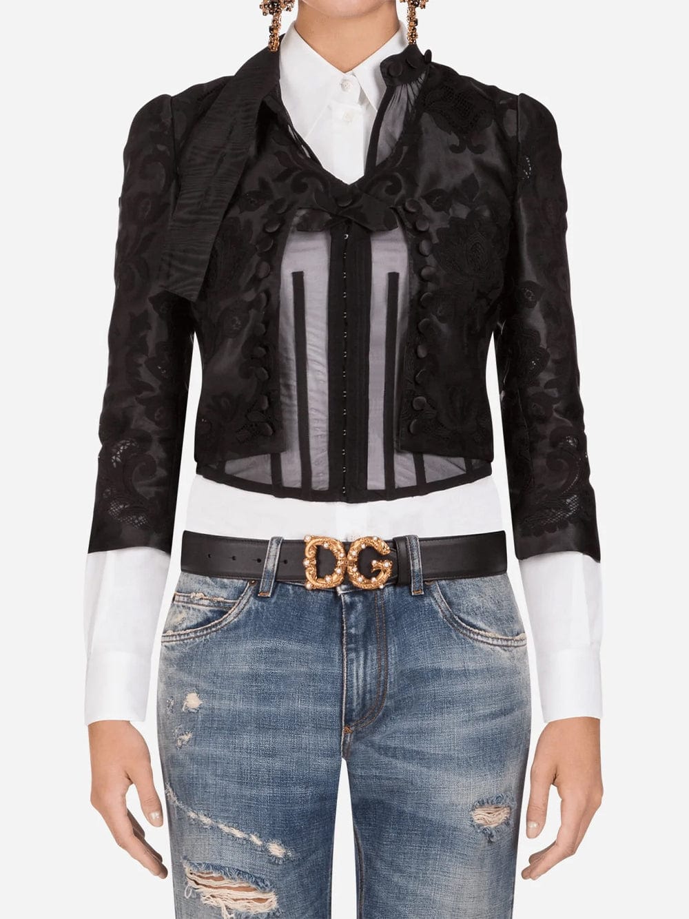 Dolce & Gabbana Lace-Embellished Corset Jacket