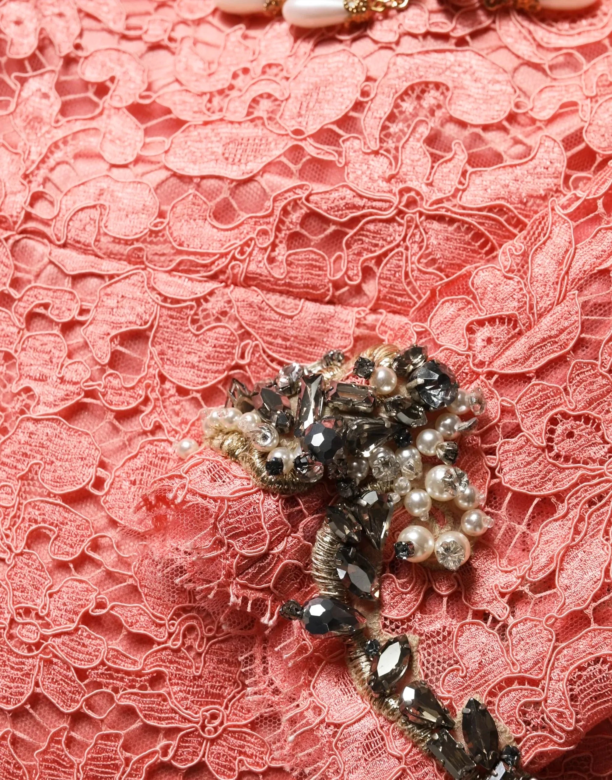 Dolce & Gabbana Lace Evening Maxi Dress Crystal Detail