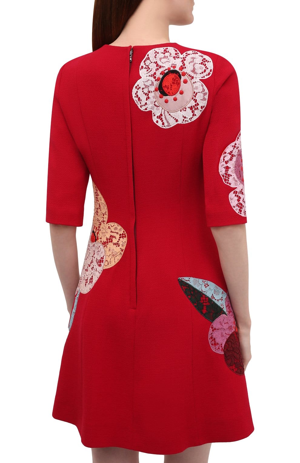 Dolce & Gabbana Lace Floral Appliqué Minidress