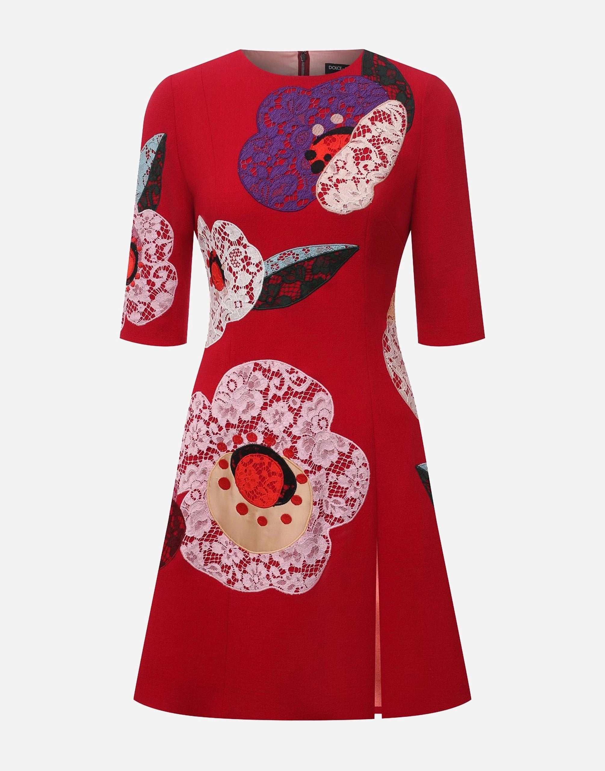 Dolce & Gabbana Lace Floral Appliqué Minidress