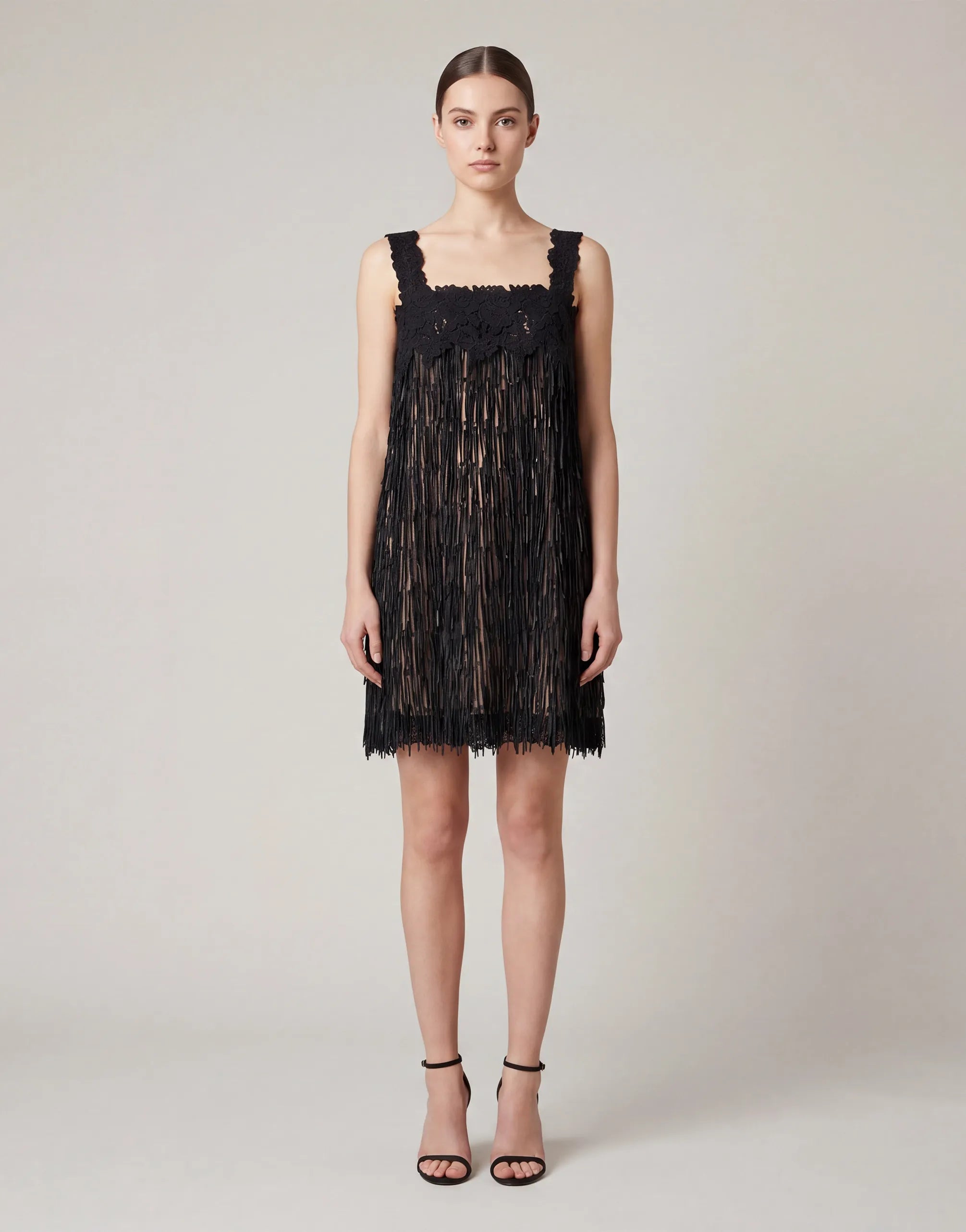 Dolce & Gabbana Lace Fringe Mini Dress - alternate view