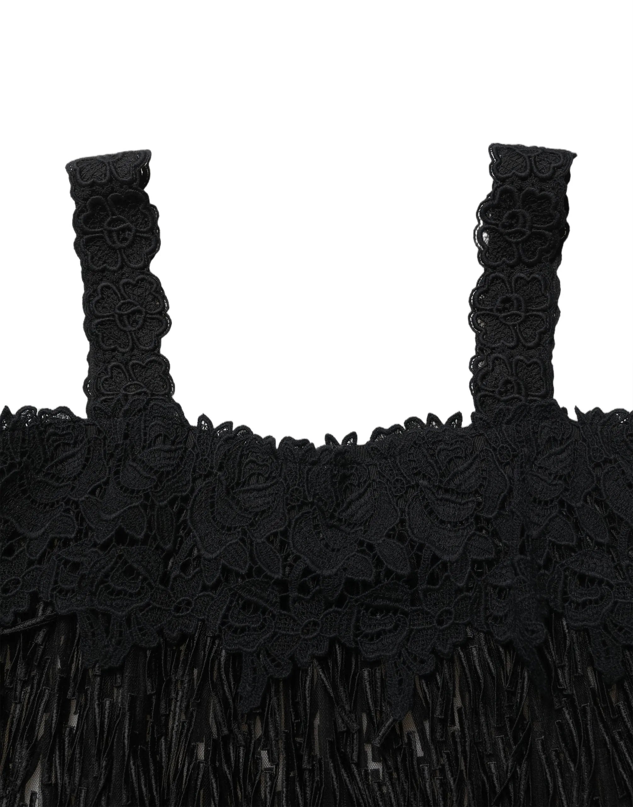 Dolce & Gabbana Lace Fringe Mini Dress