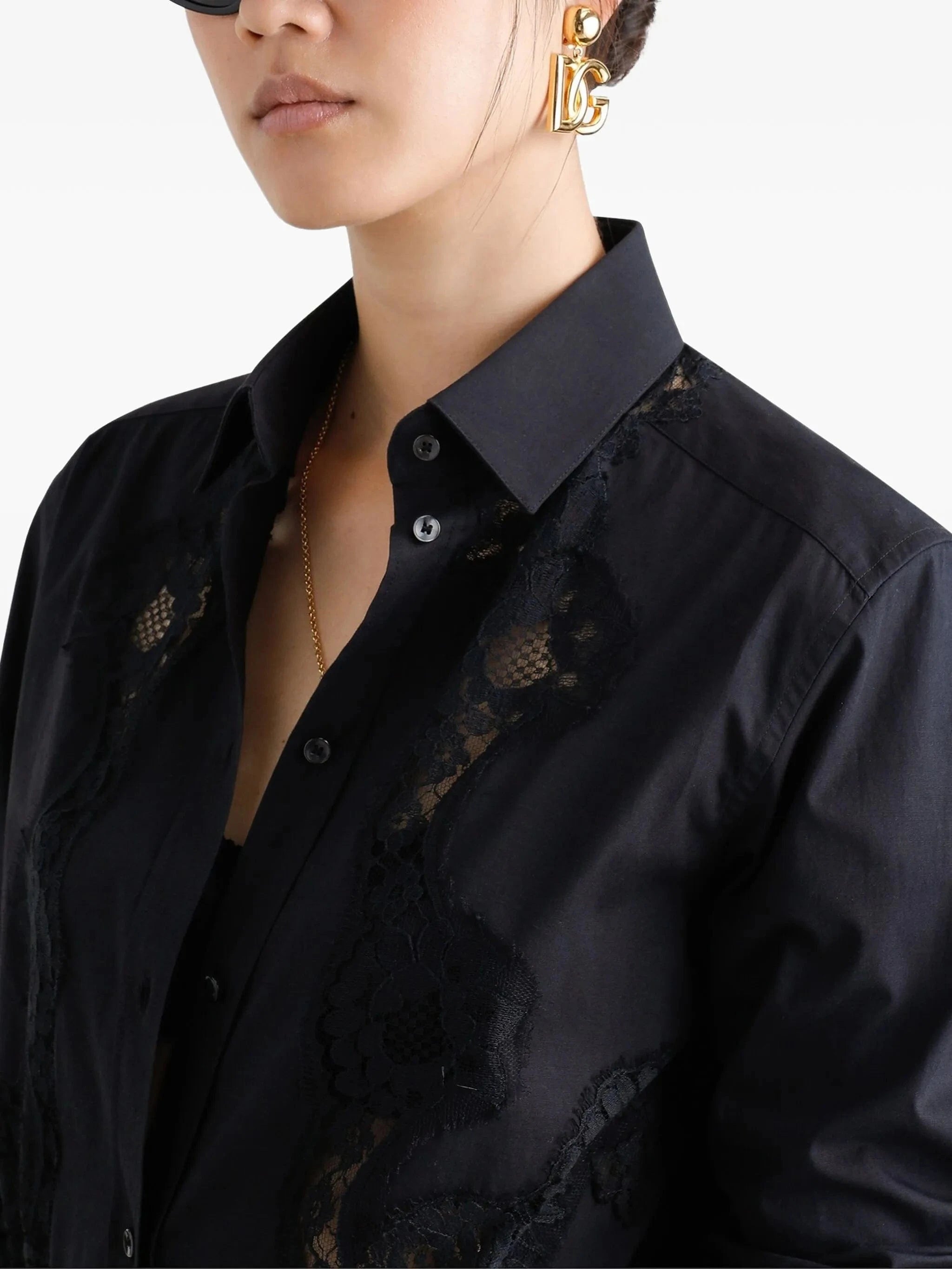 Dolce & Gabbana Lace-Inserts Shirt