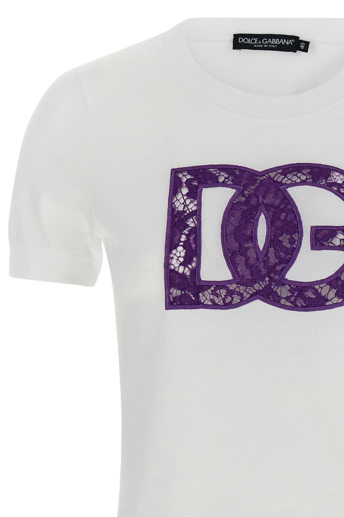 Dolce & Gabbana Dolce & Gabbana Lace Logo T-Shirt