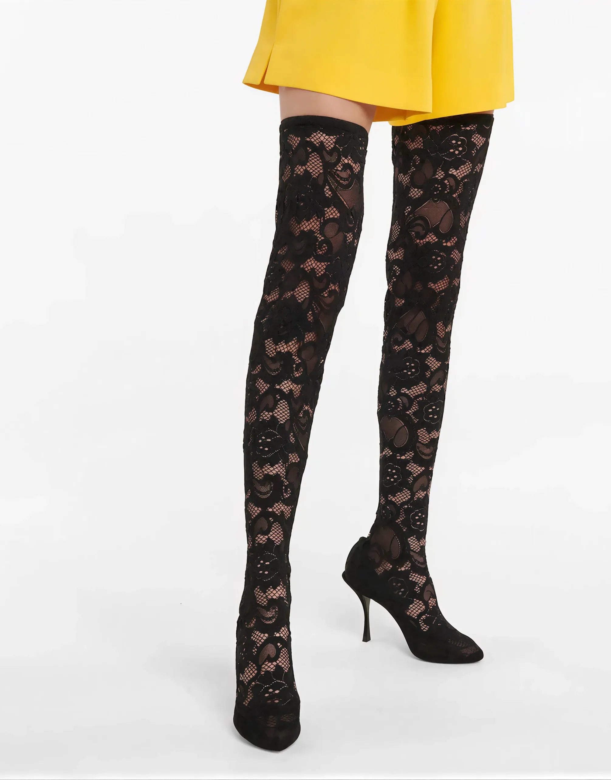 Lace Over-The-Knee Boots - alternate view