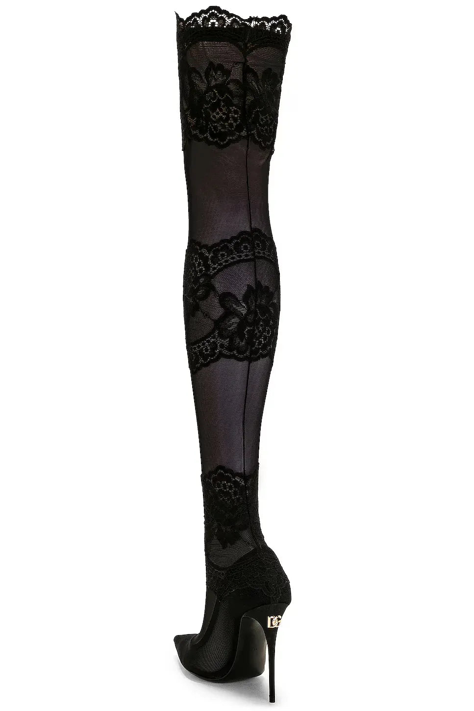 Dolce & Gabbana Dolce & Gabbana Lace Sheer Over-The-Knee Boots