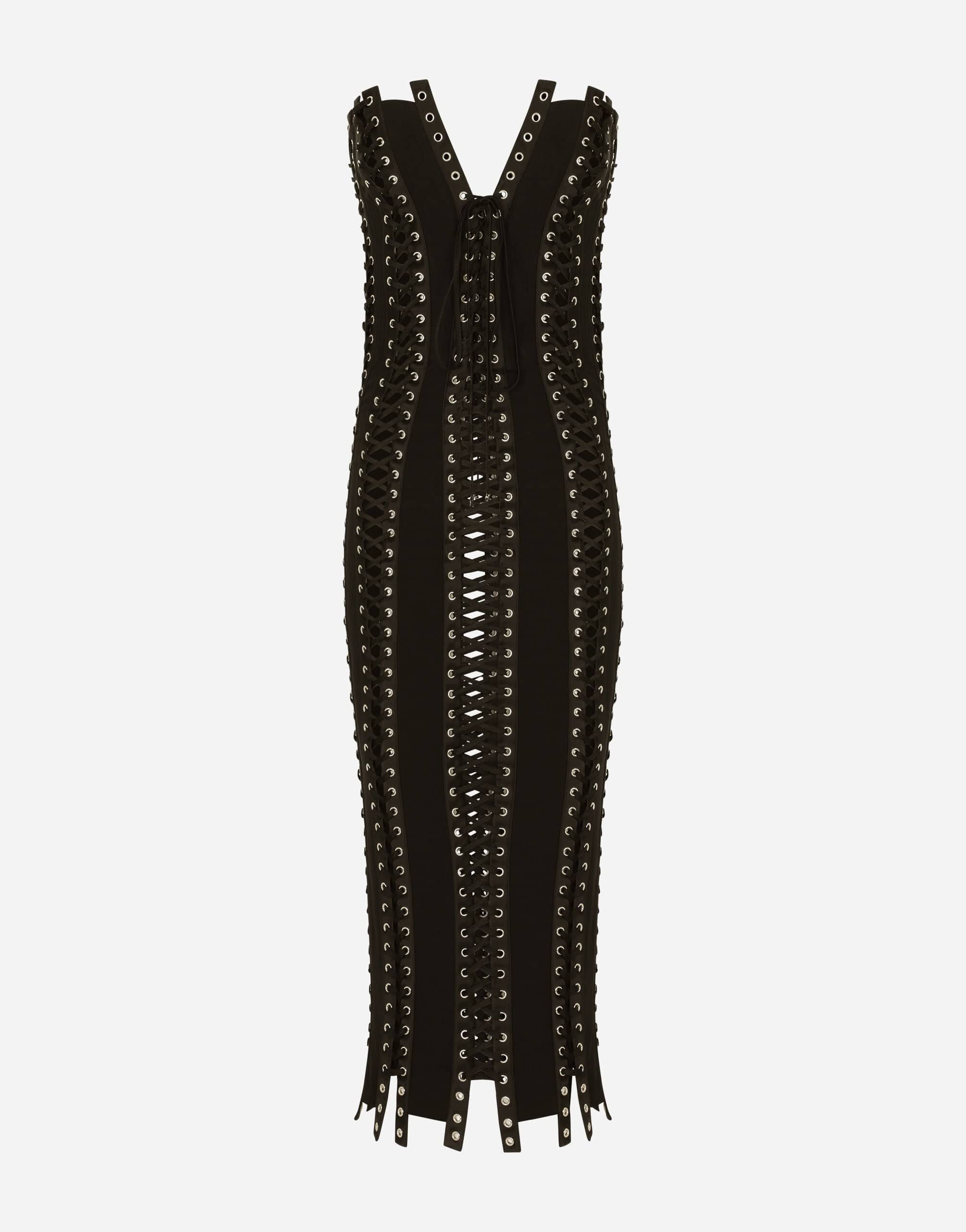 Dolce & Gabbana Laces And Eyelets Charmeuse Dress