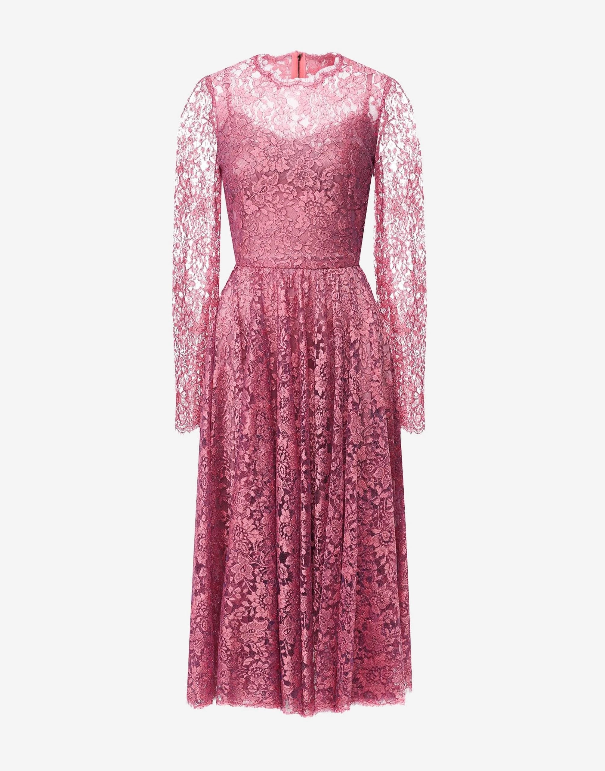 Dolce & Gabbana Lamé Chantilly Lace Dress