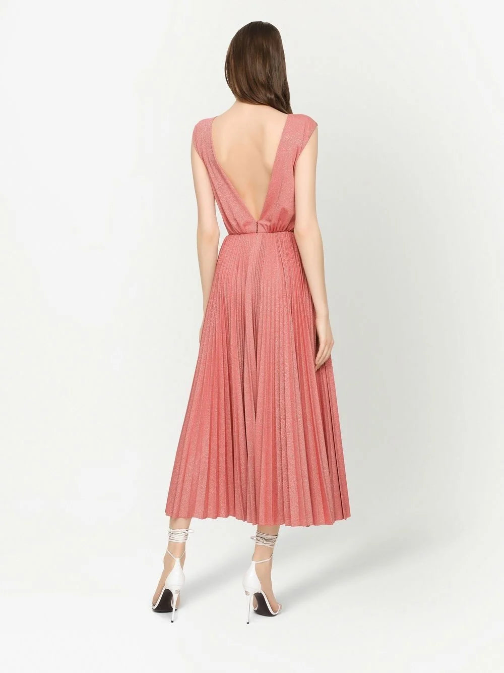 Dolce & Gabbana Lamé Jersey Calf-Length Dress