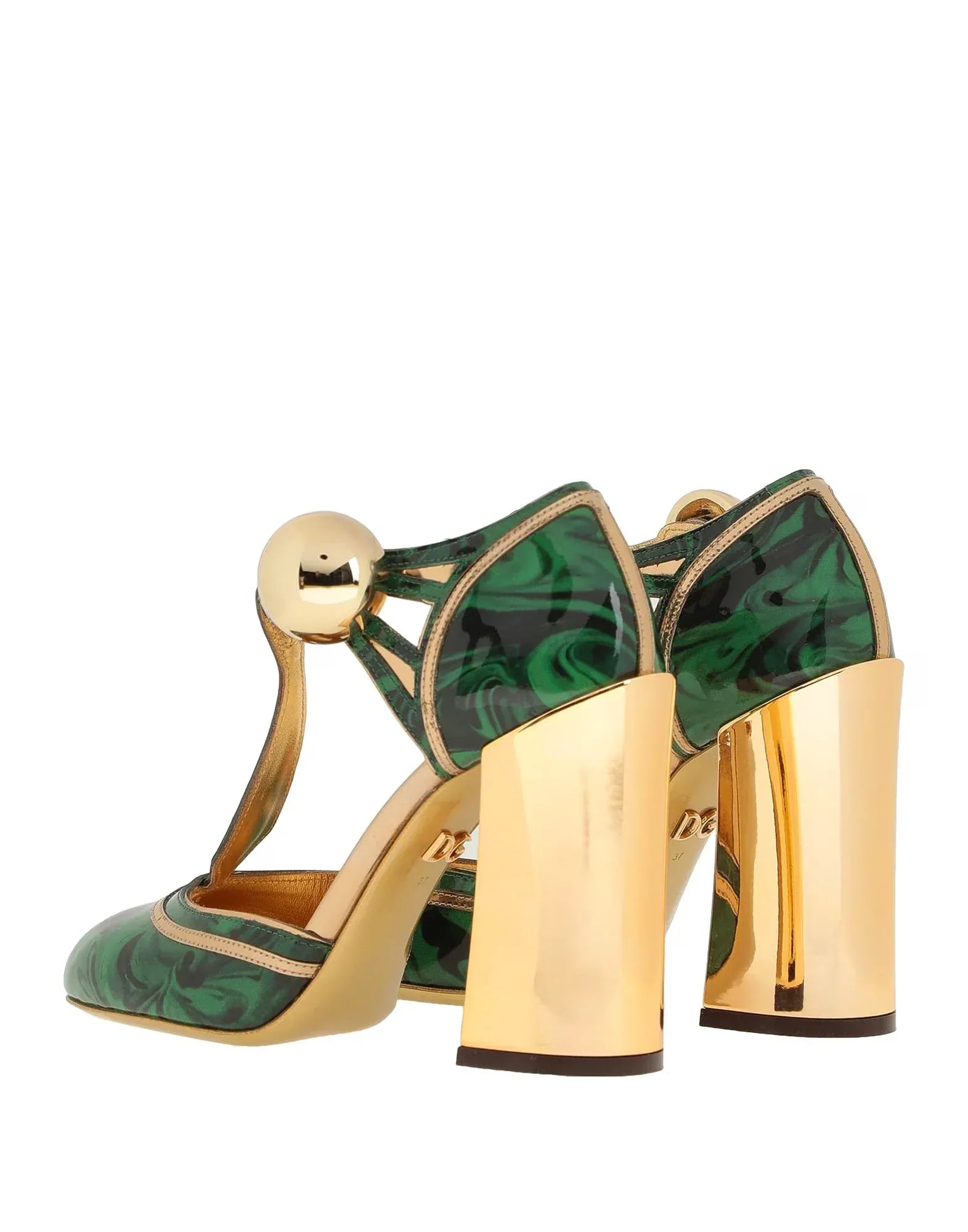 Dolce & Gabbana Laminated-Effect Leather Courts
