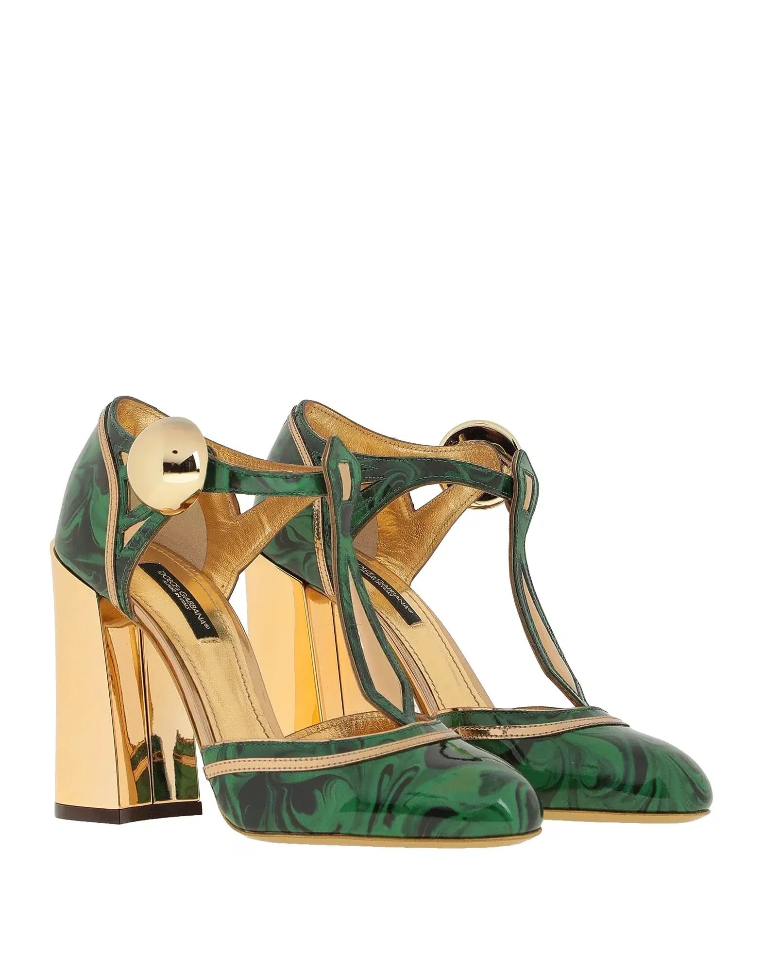 Dolce & Gabbana Laminated-Effect Leather Courts