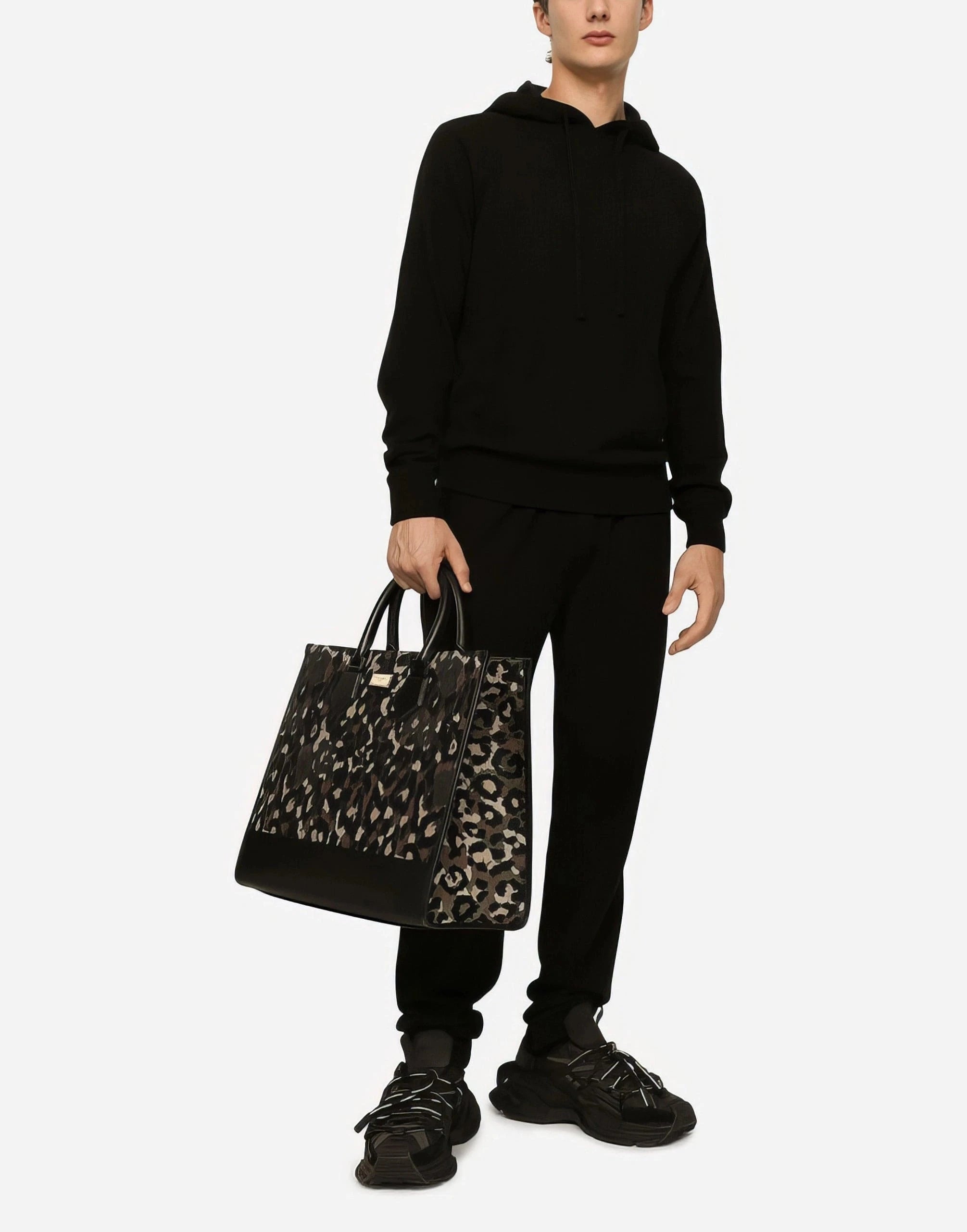Dolce & Gabbana Large Camouflage Jacquard Tote Bag