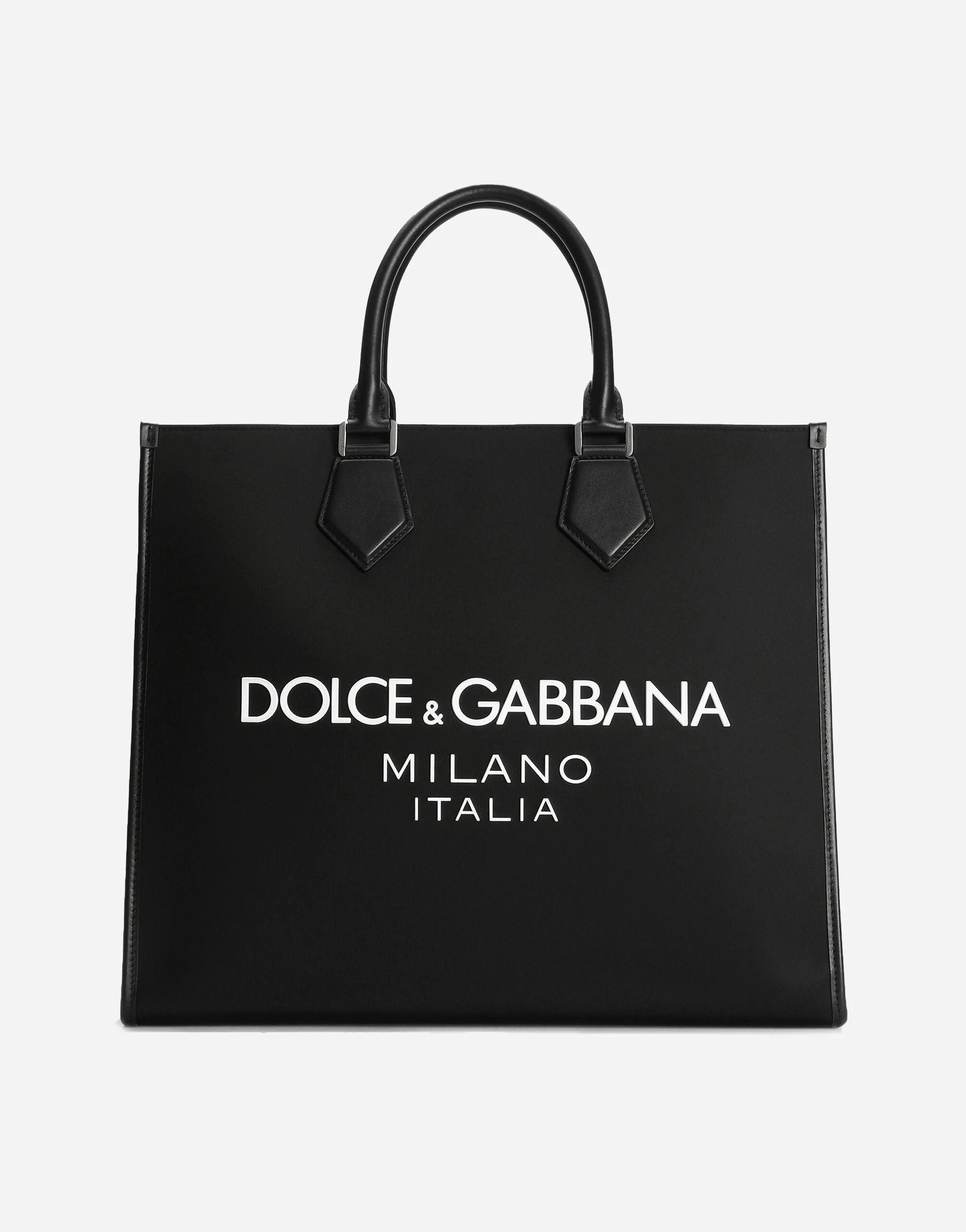 【新品未使用】Dolce & Gabbana ブラックトートバッグ Dolce & Gabbana Large Nylon Logo Tote Bag | Sendegaro ES
