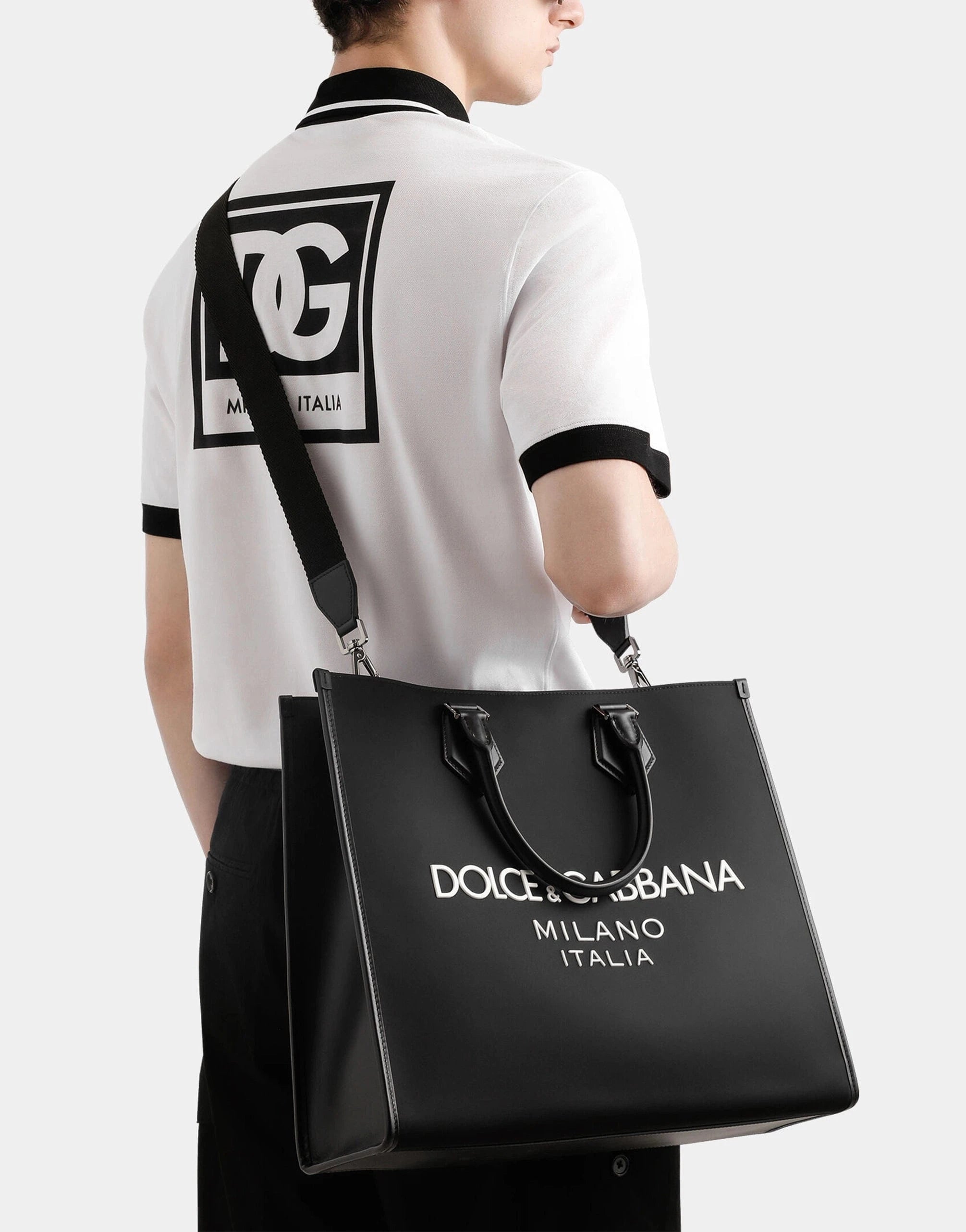 Dolce & Gabbana Large Nylon Logo Tote Bag