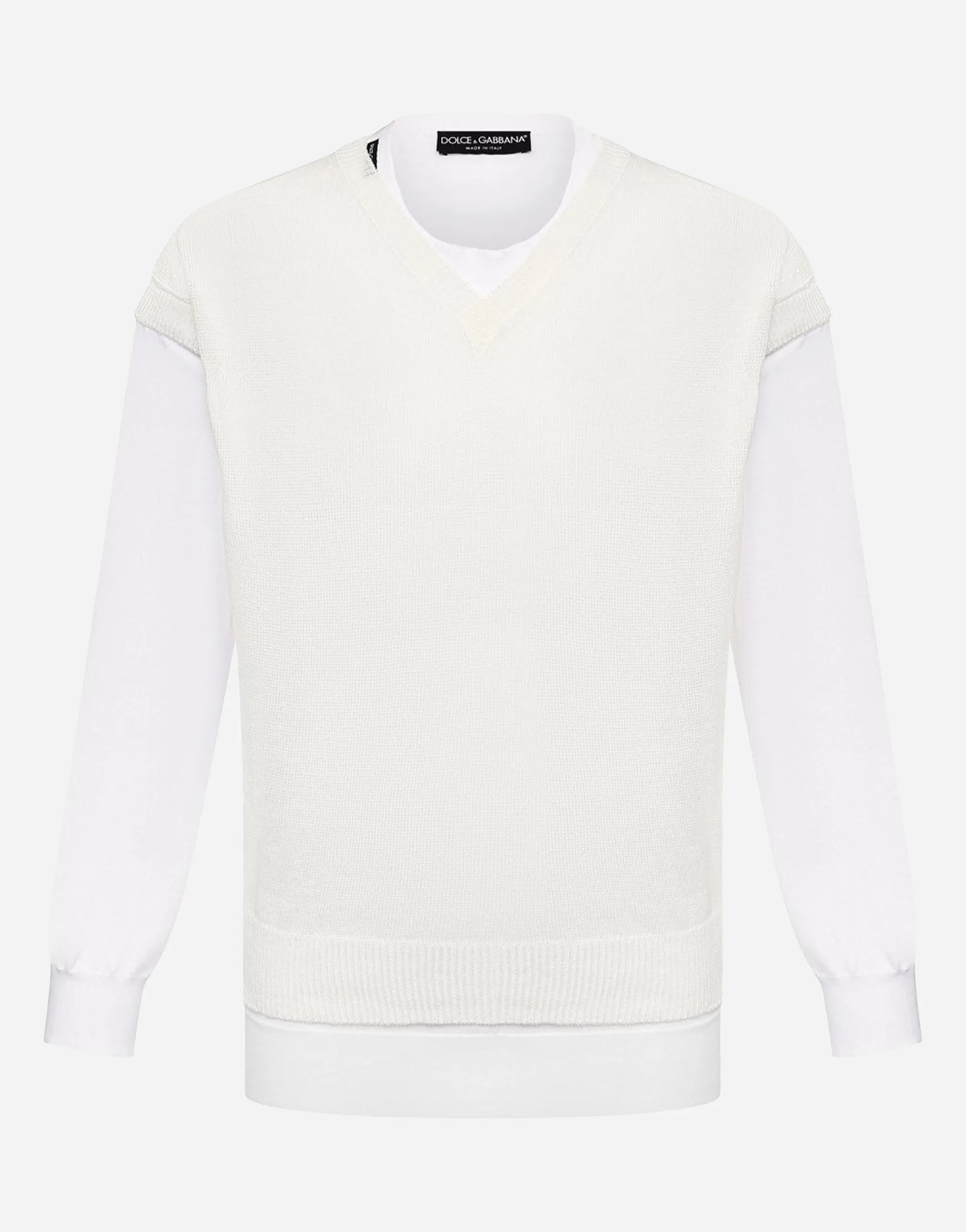 Dolce & Gabbana Dolce & Gabbana Layered V-Neck Knit Sweater