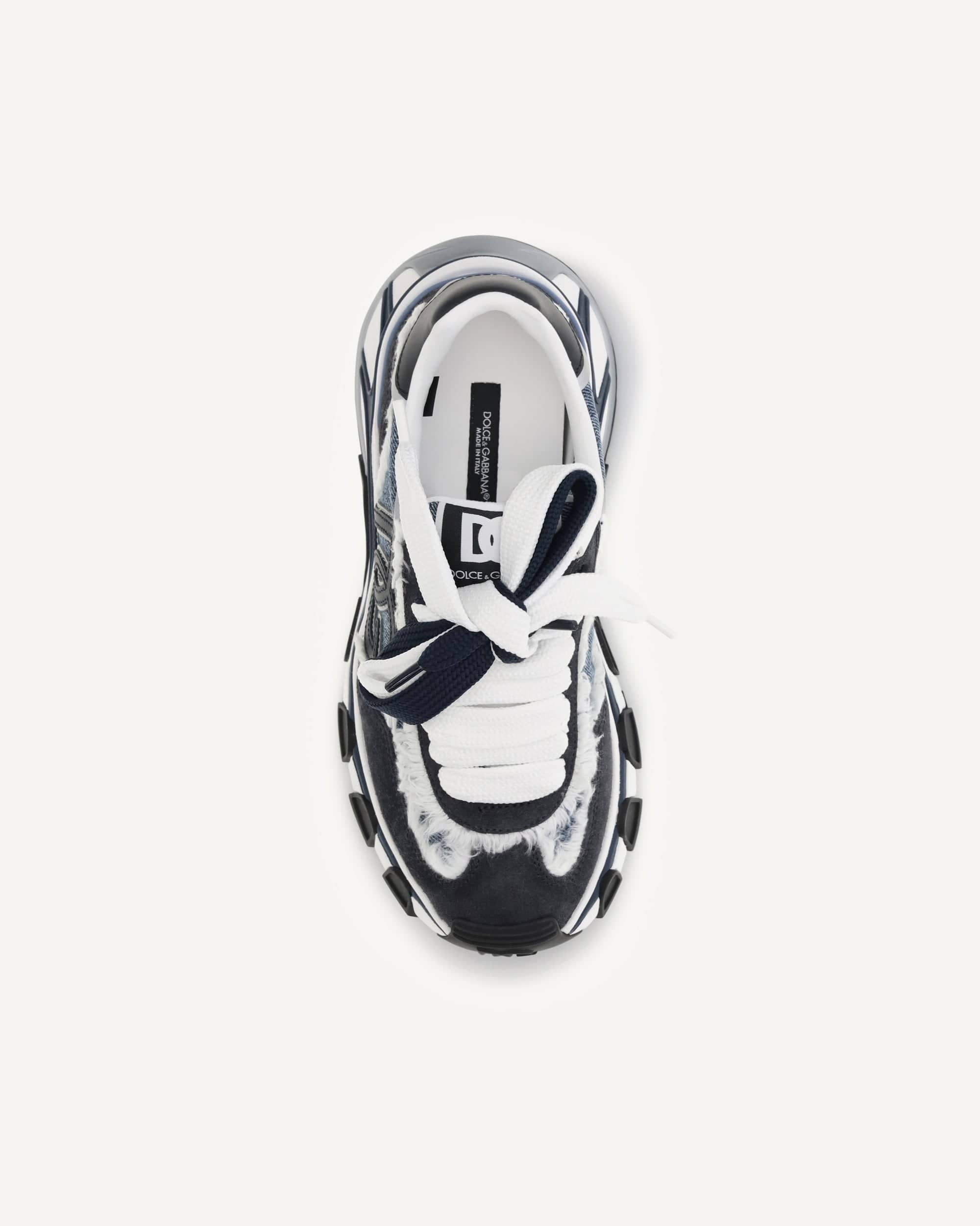 Dolce & Gabbana Leather And Denim Sneakers
