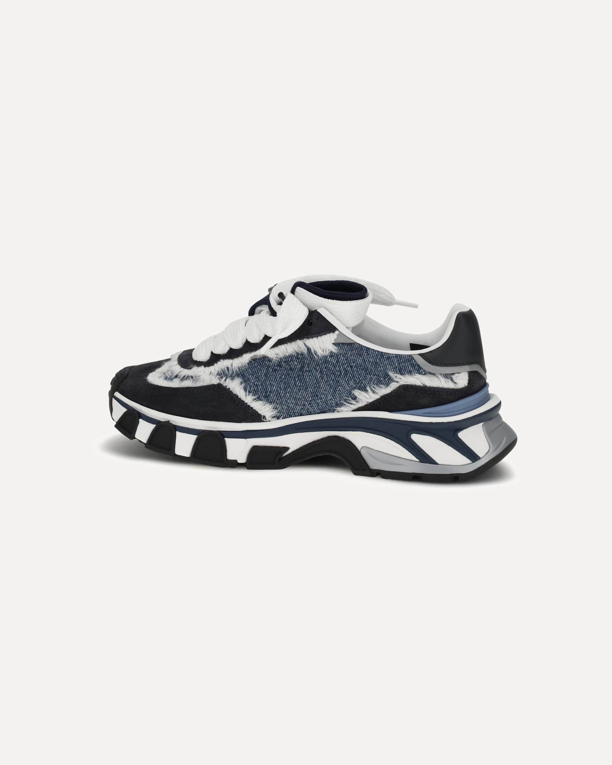Dolce & Gabbana Leather And Denim Sneakers