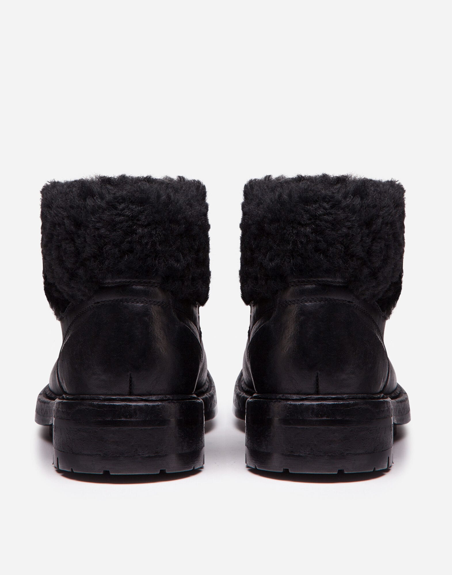 Dolce & Gabbana Dolce & Gabbana Leather And Merino Wool Hiking Boots
