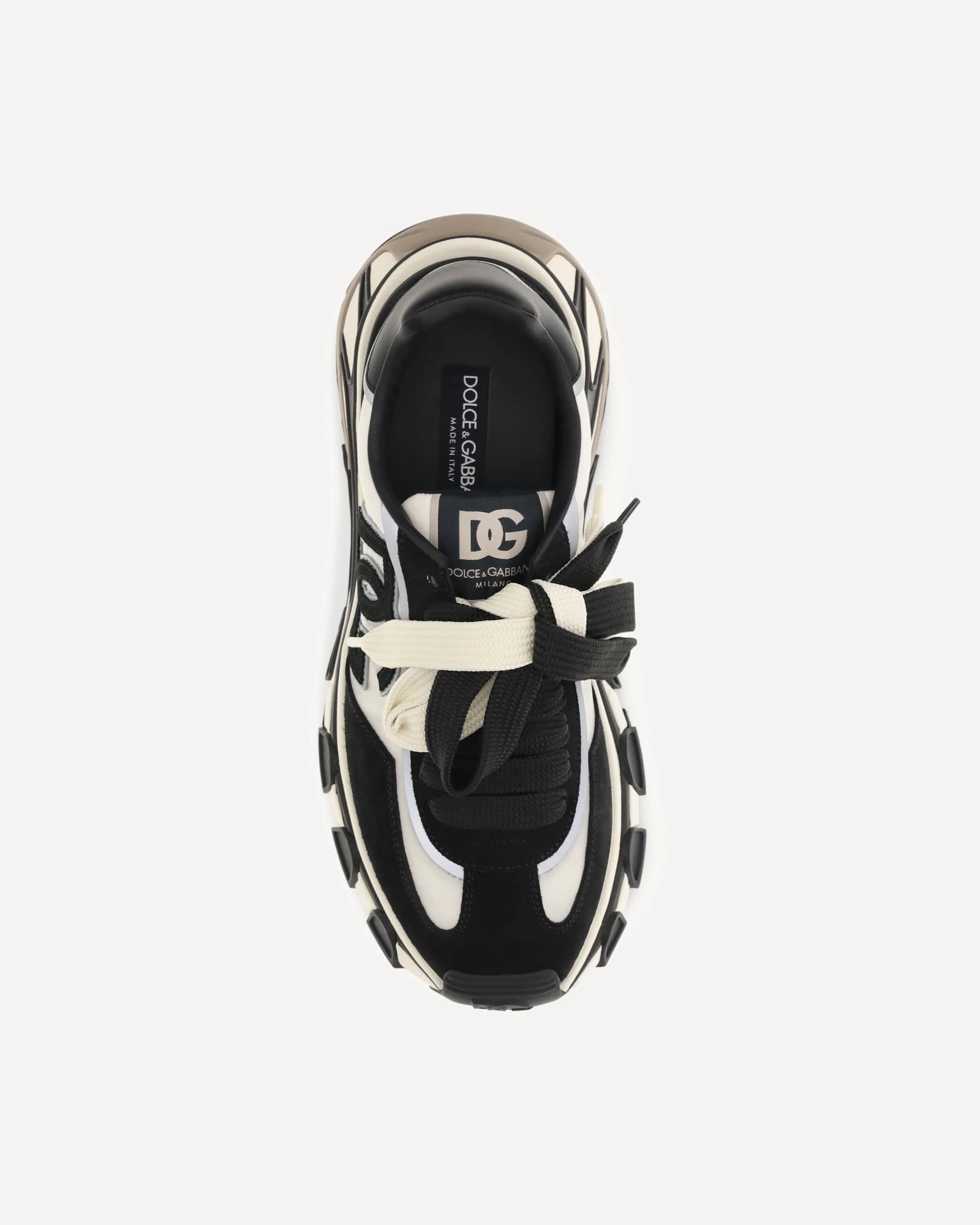 Dolce & Gabbana Leather And Mesh Sneakers