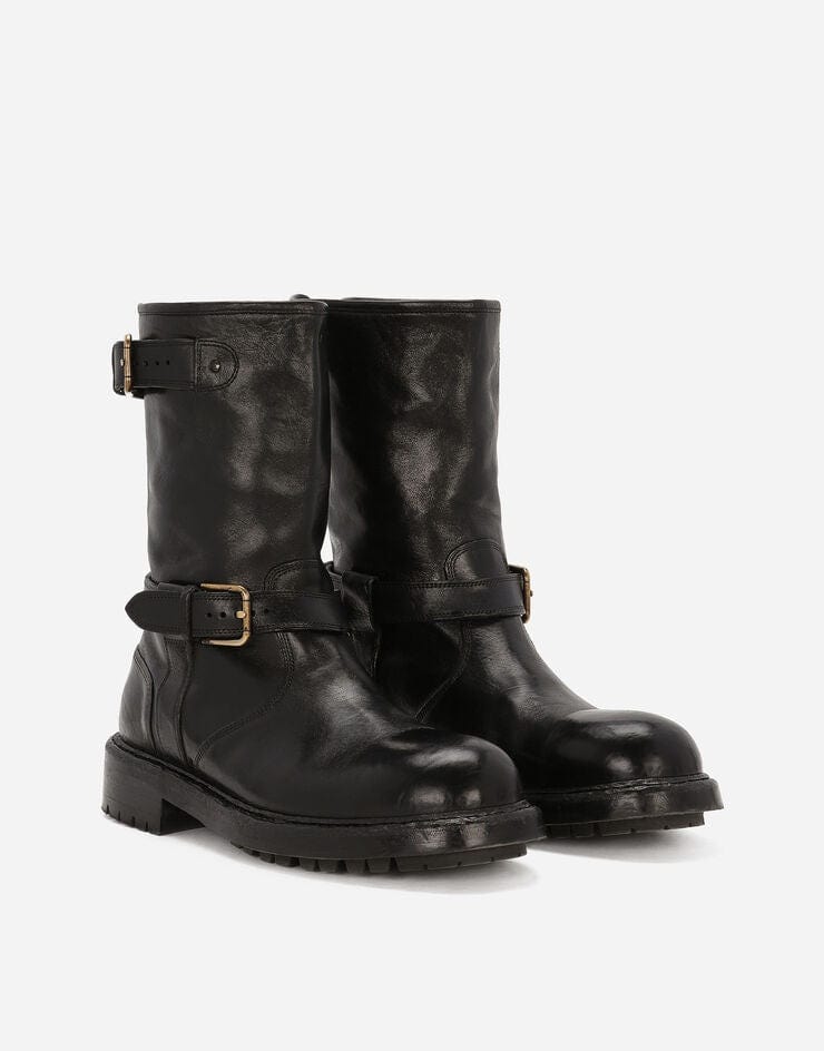 Dolce & Gabbana Leather Biker Boots - alternate view