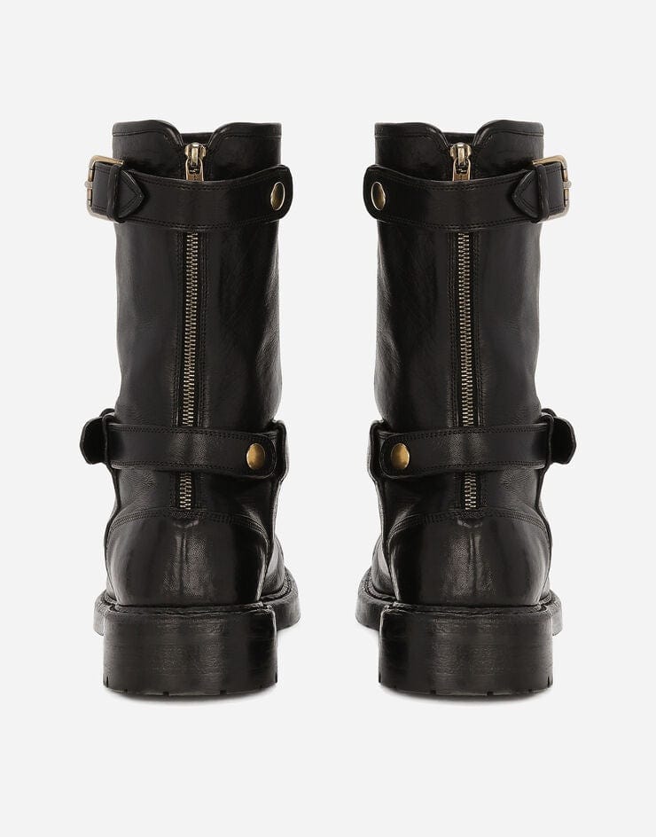 Dolce & Gabbana Leather Biker Boots