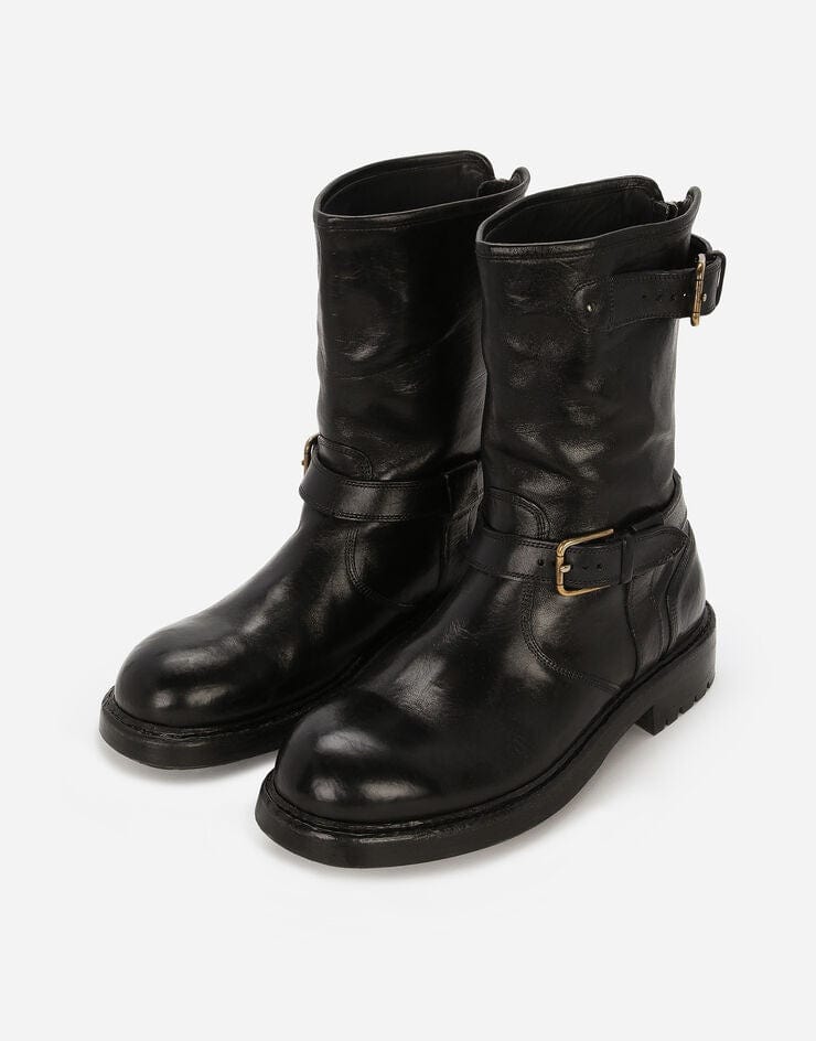 Dolce & Gabbana Leather Biker Boots