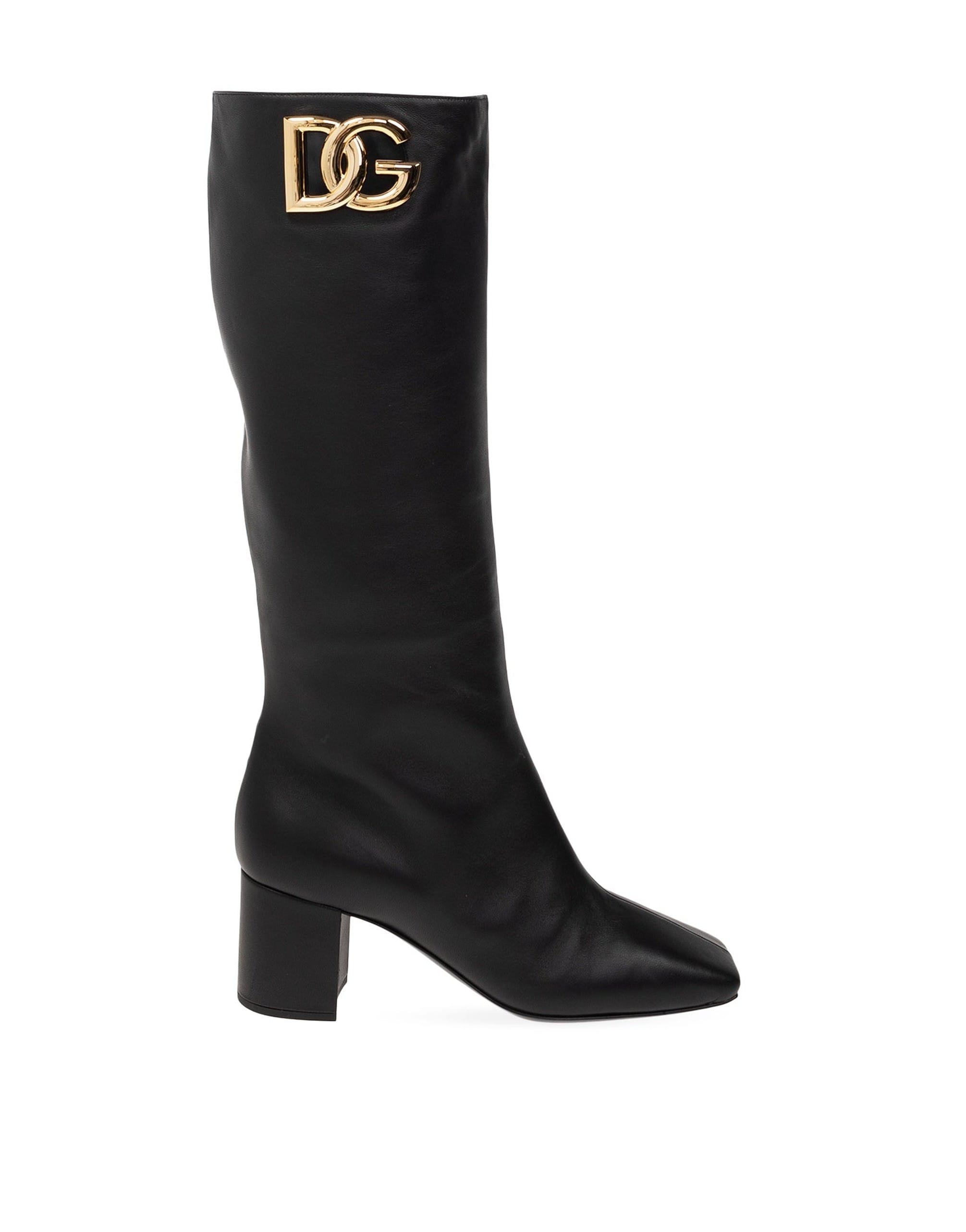 Dolce & Gabbana Leather Boots Square Toe