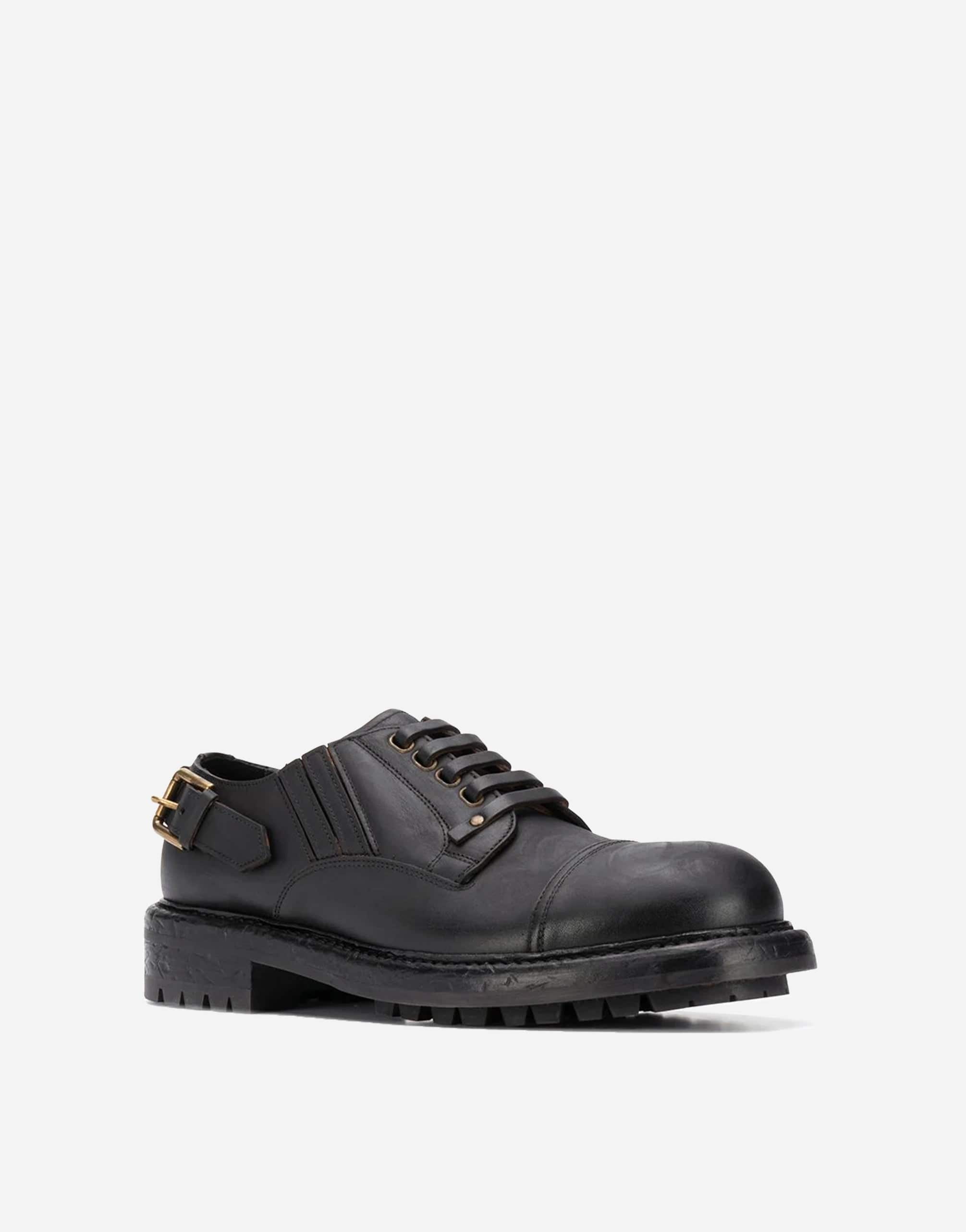 Dolce & Gabbana Leather Buckle Derby Shoes