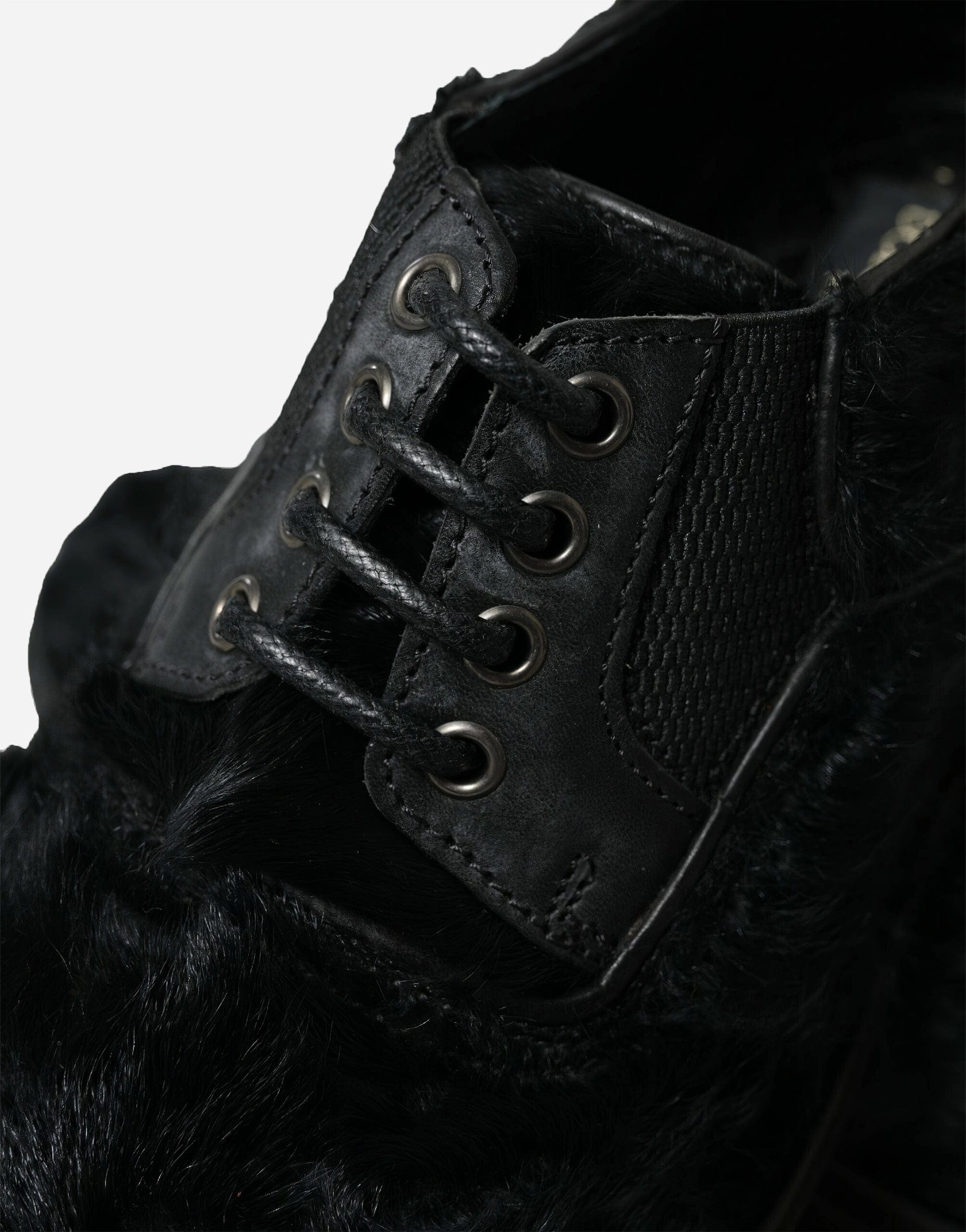 Dolce & Gabbana Leather Derby Shoes With Fur