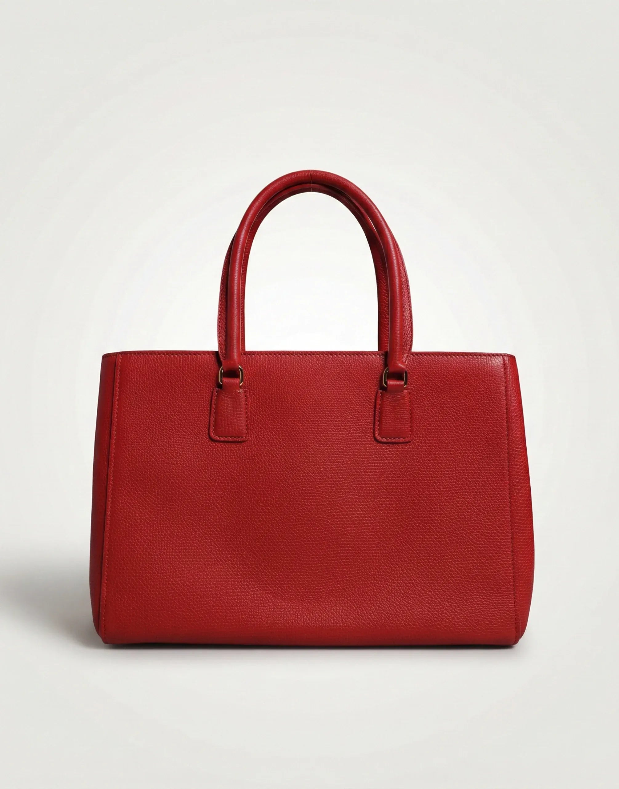 Dolce & Gabbana Leather Logo Top Handle Tote Bag