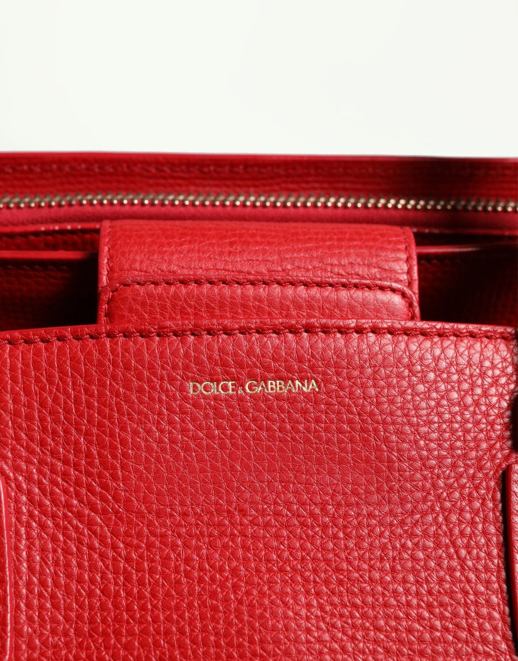 Dolce & Gabbana Leather Logo Top Handle Tote Bag