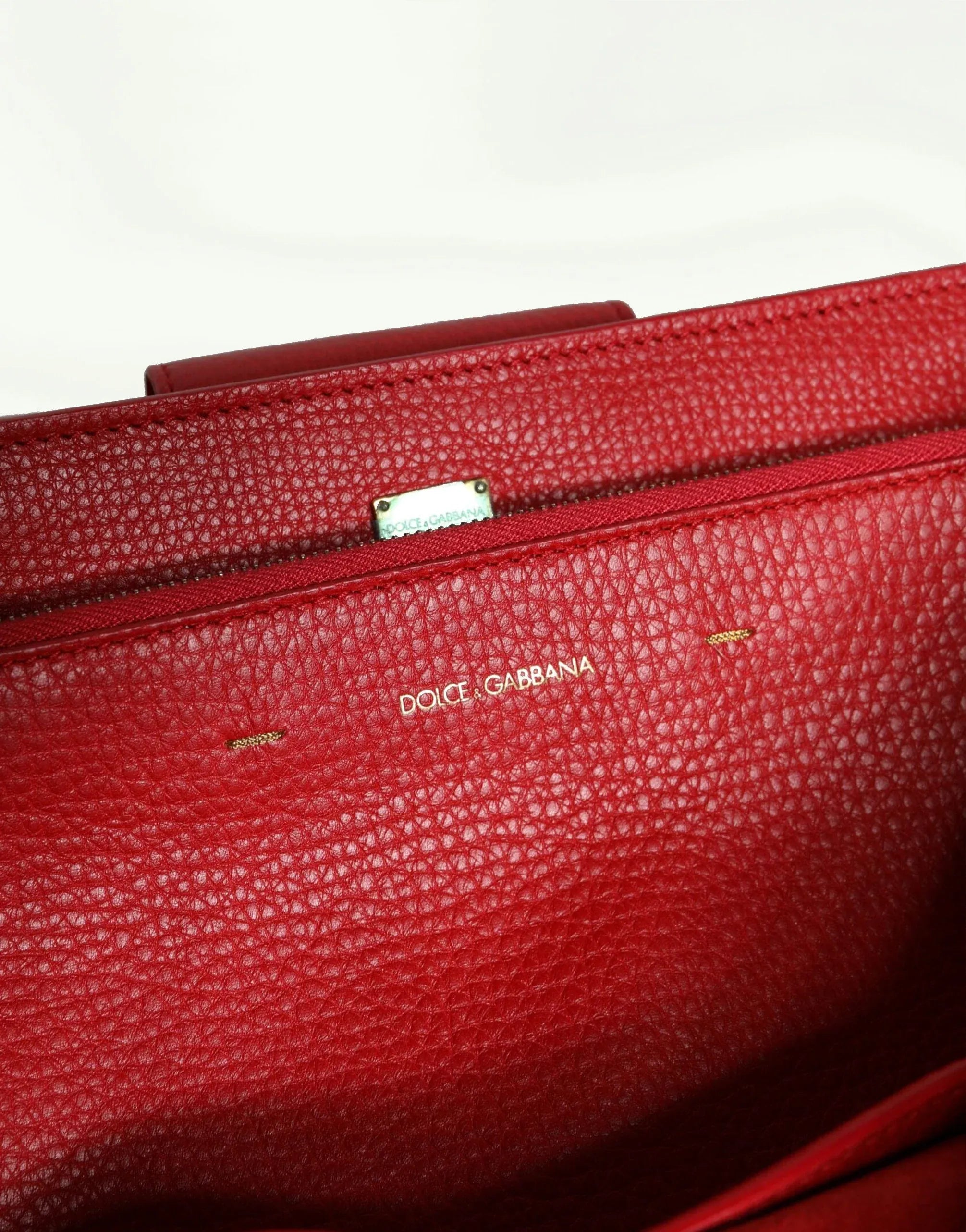 Dolce & Gabbana Leather Logo Top Handle Tote Bag